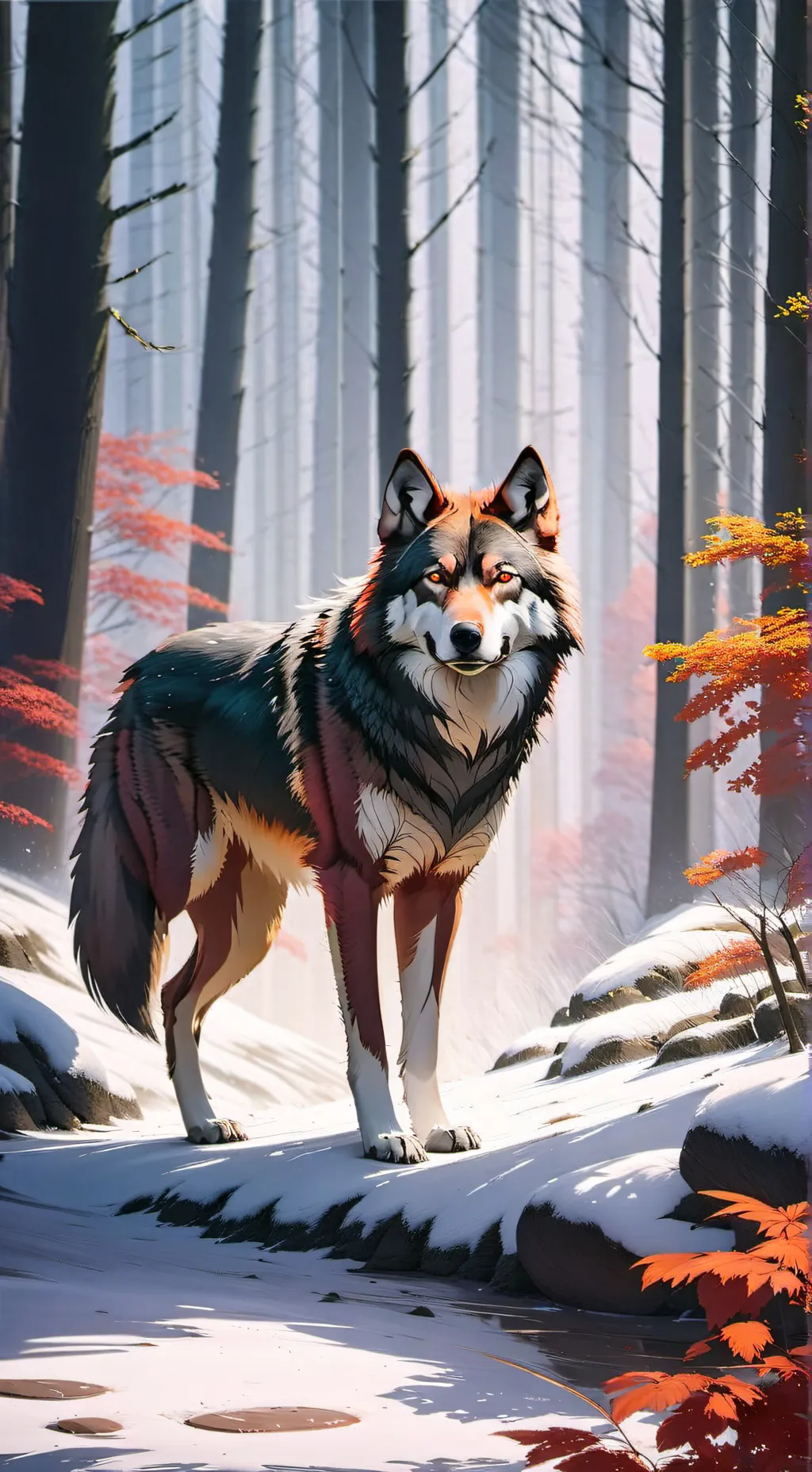ai character: Red Wolff background