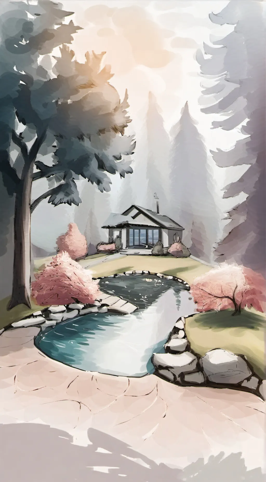 ai character: MHA Swimming Pond background