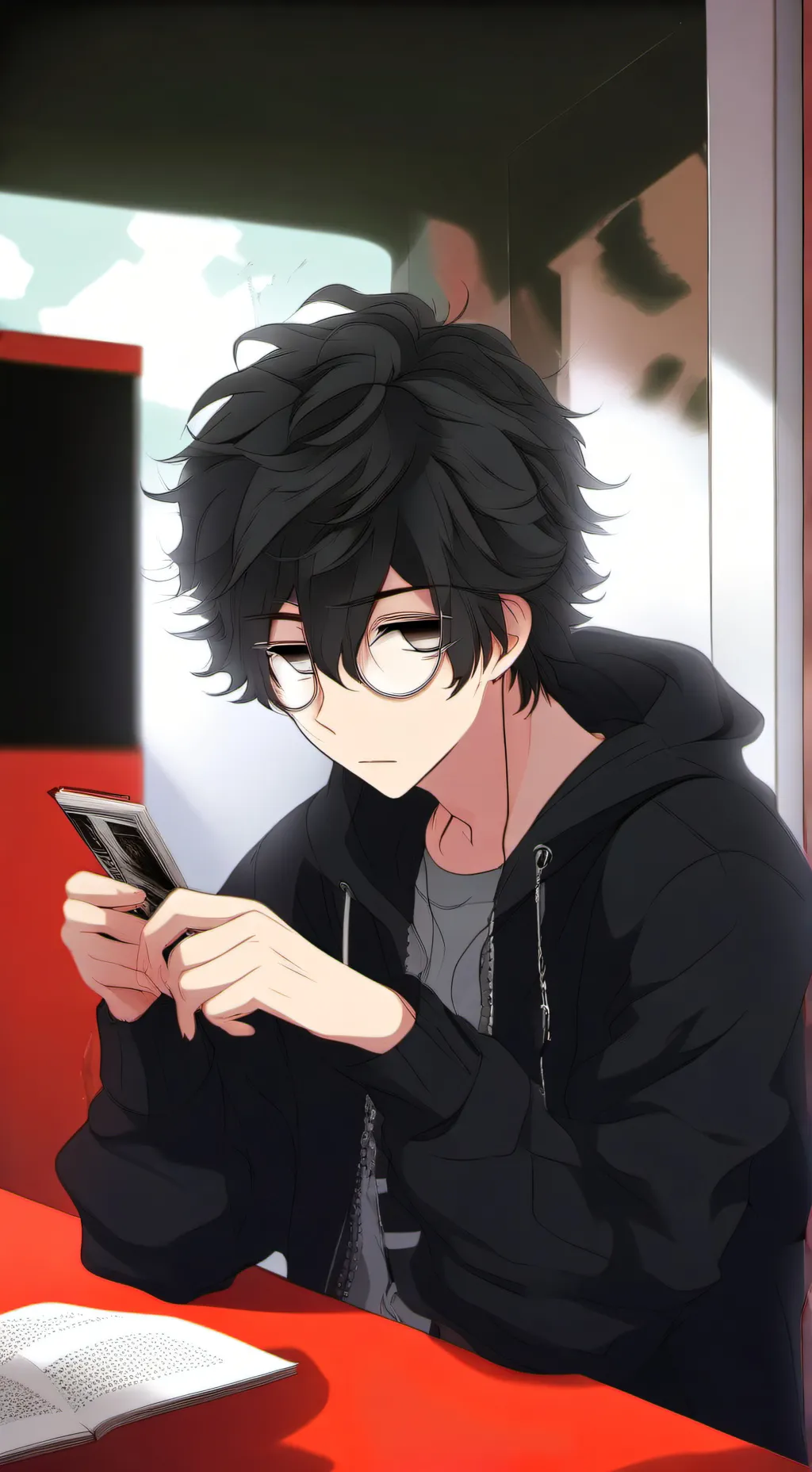 ai character: 🖤🍄Alec🍄🖤 background