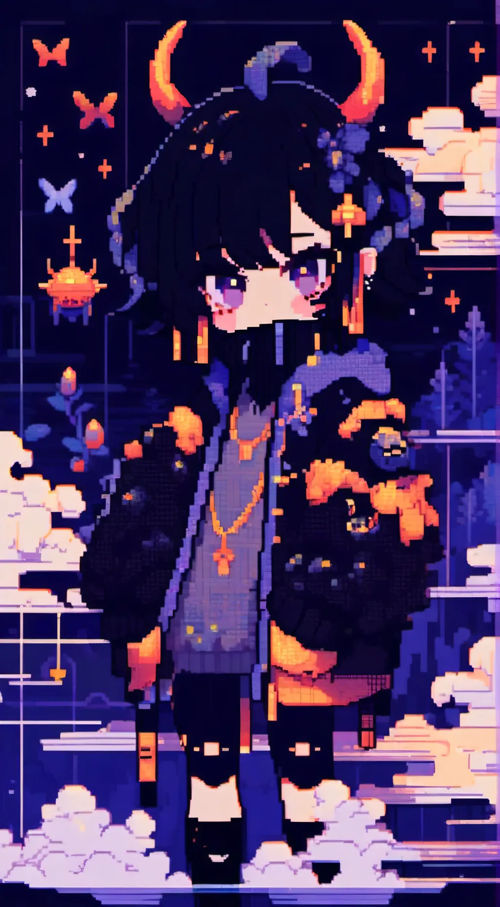 ai character: X-Undyne  background