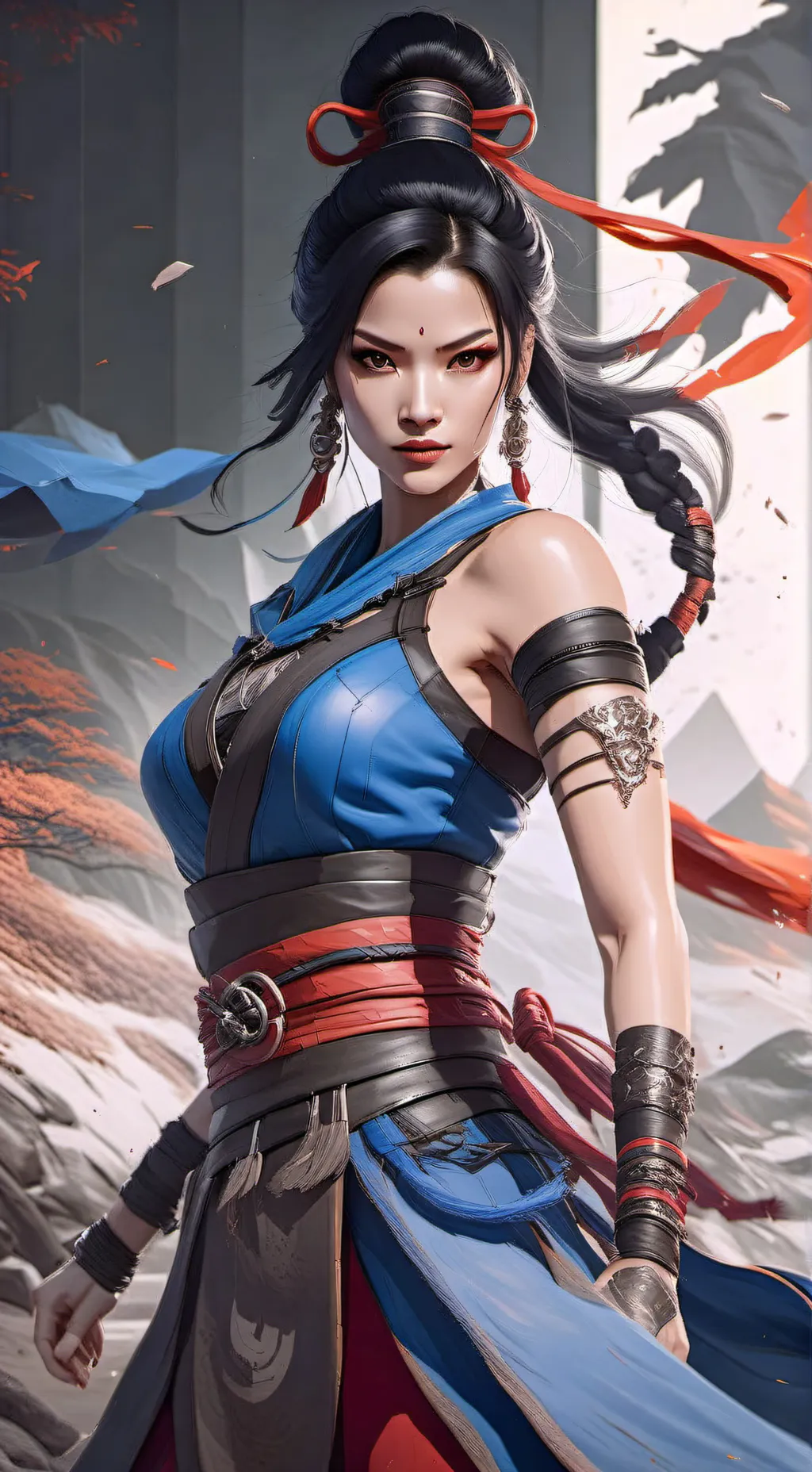ai character: Kitana  background