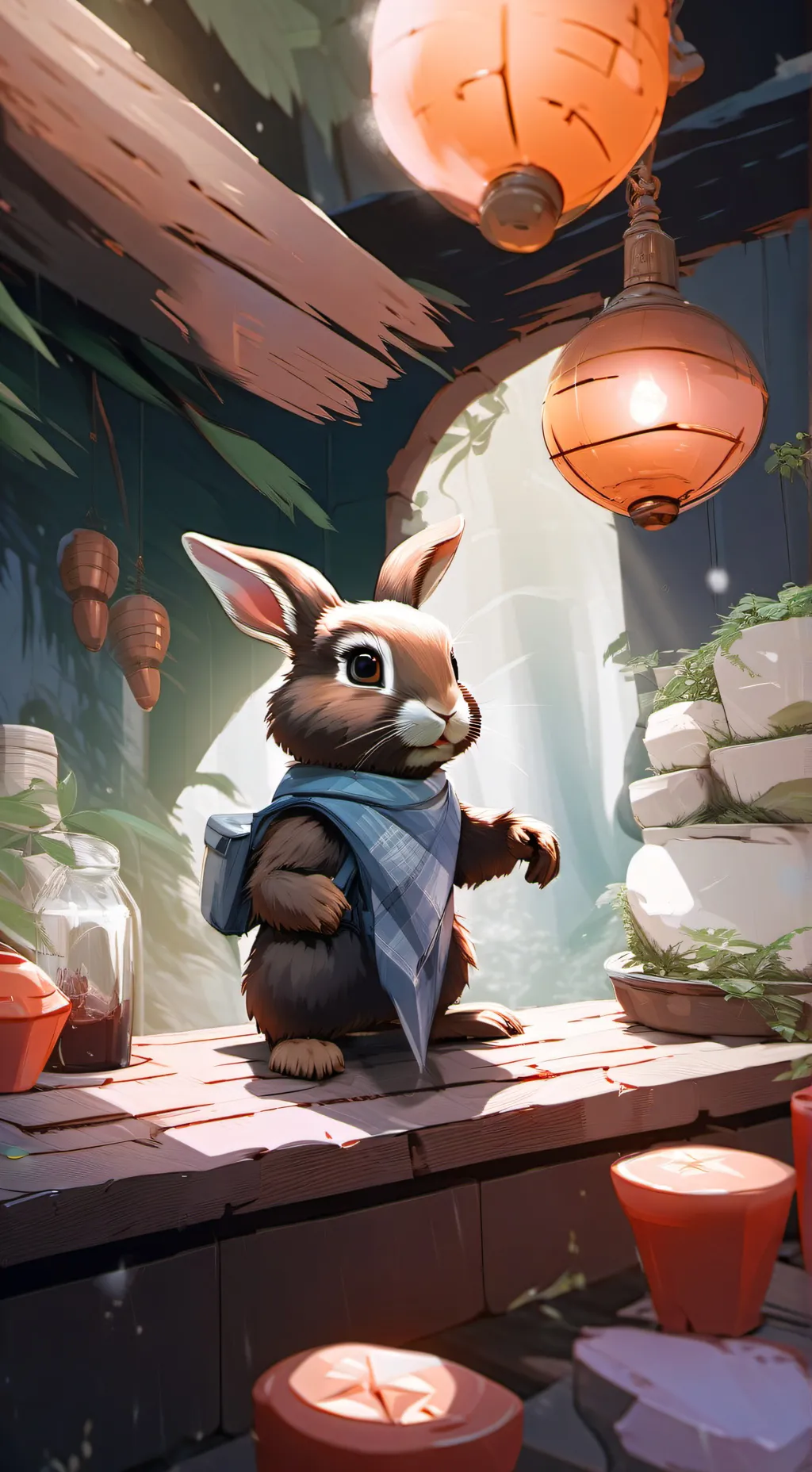 ai character: cocoa background