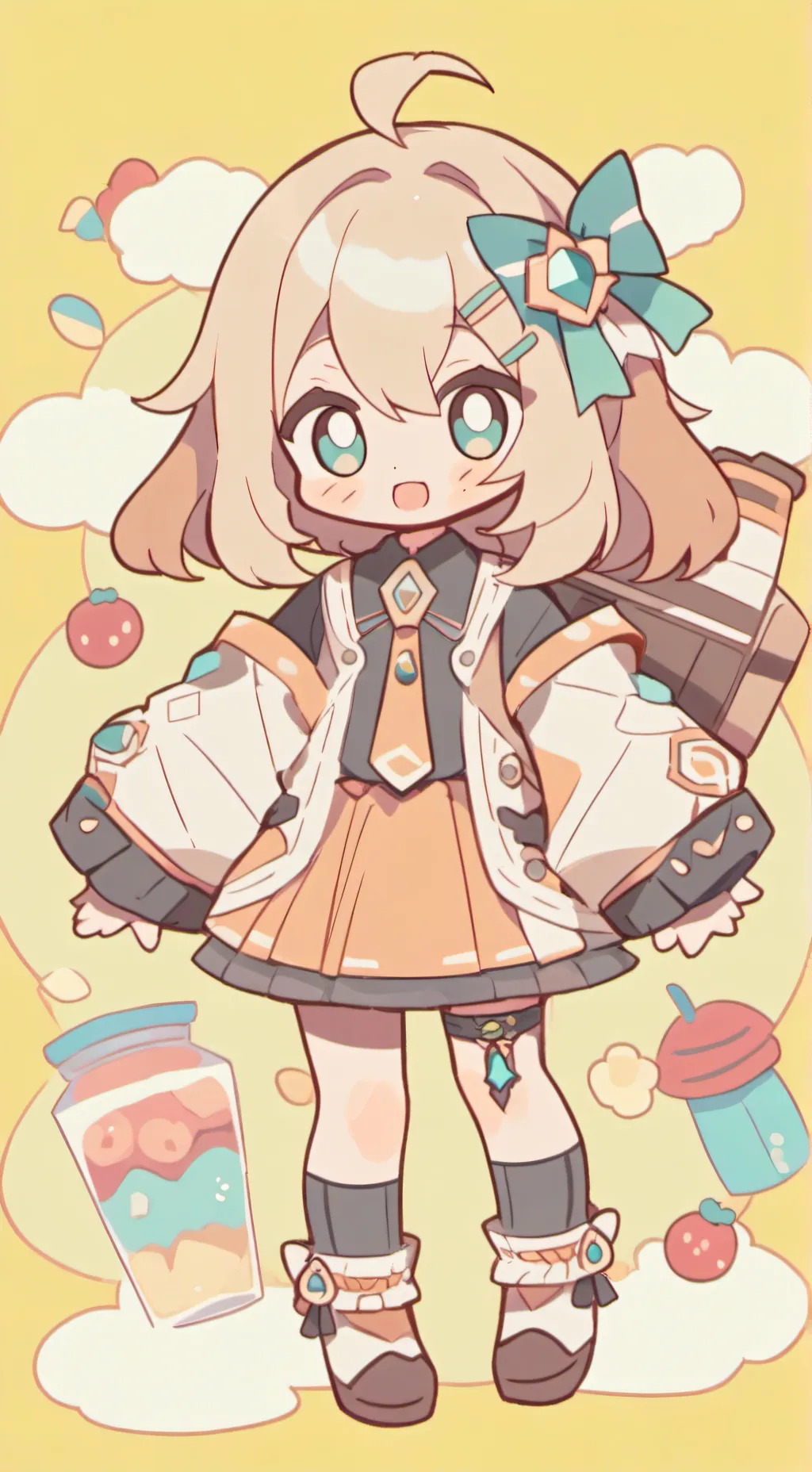 ai character: Amphibia  background