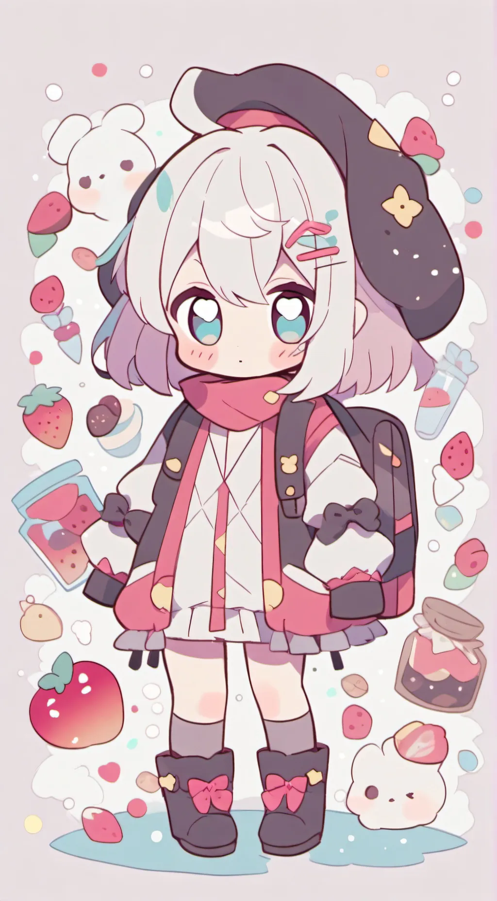 ai character: black x tu background