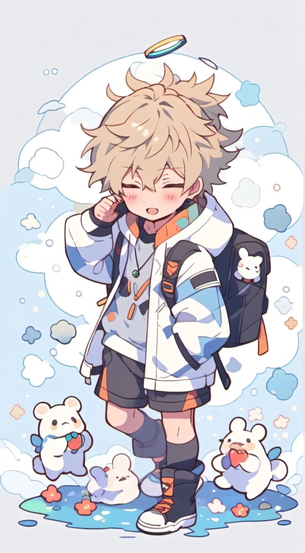 ai character: MHA Mincraft🏡🏕 background