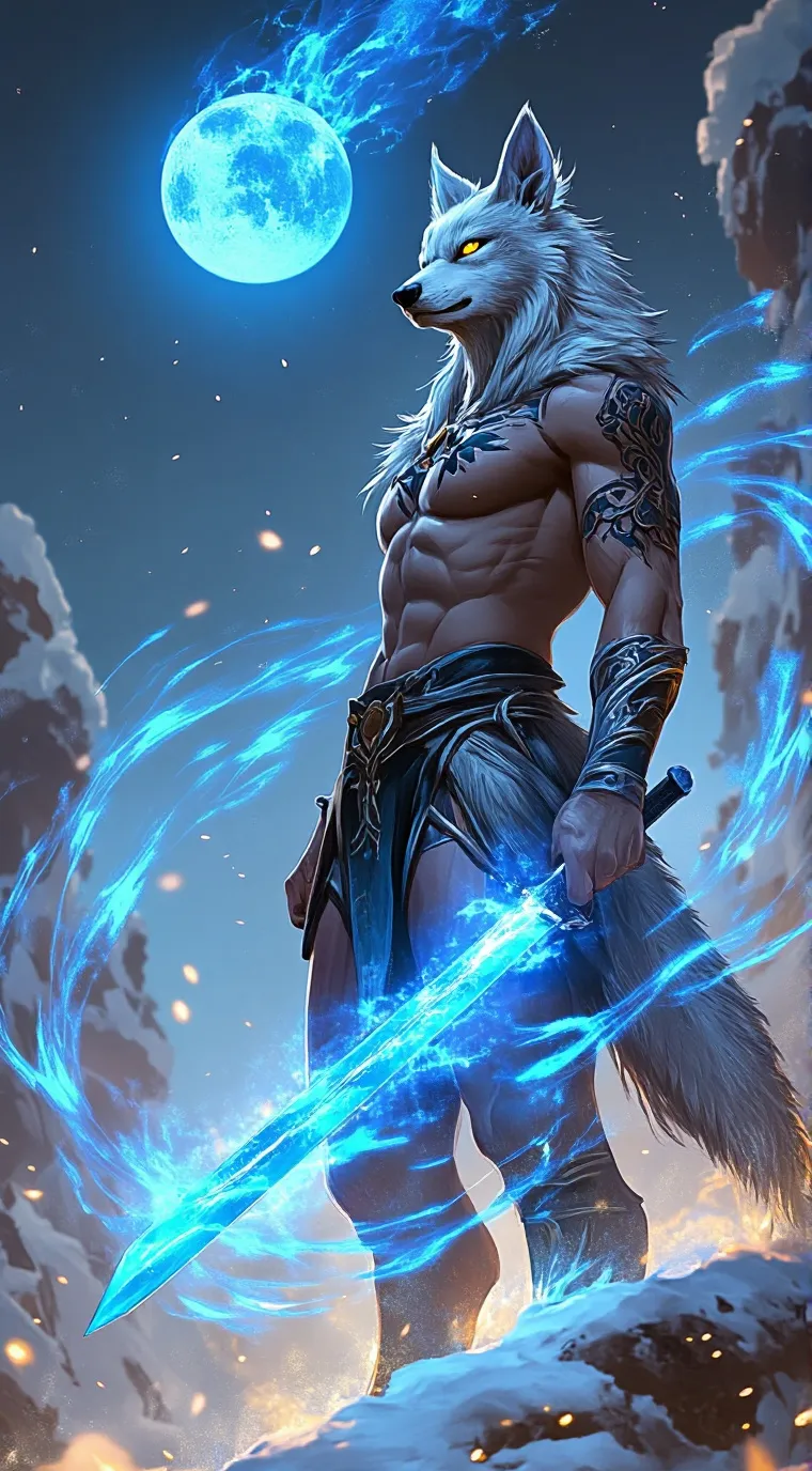 ai character: moon fangs  background