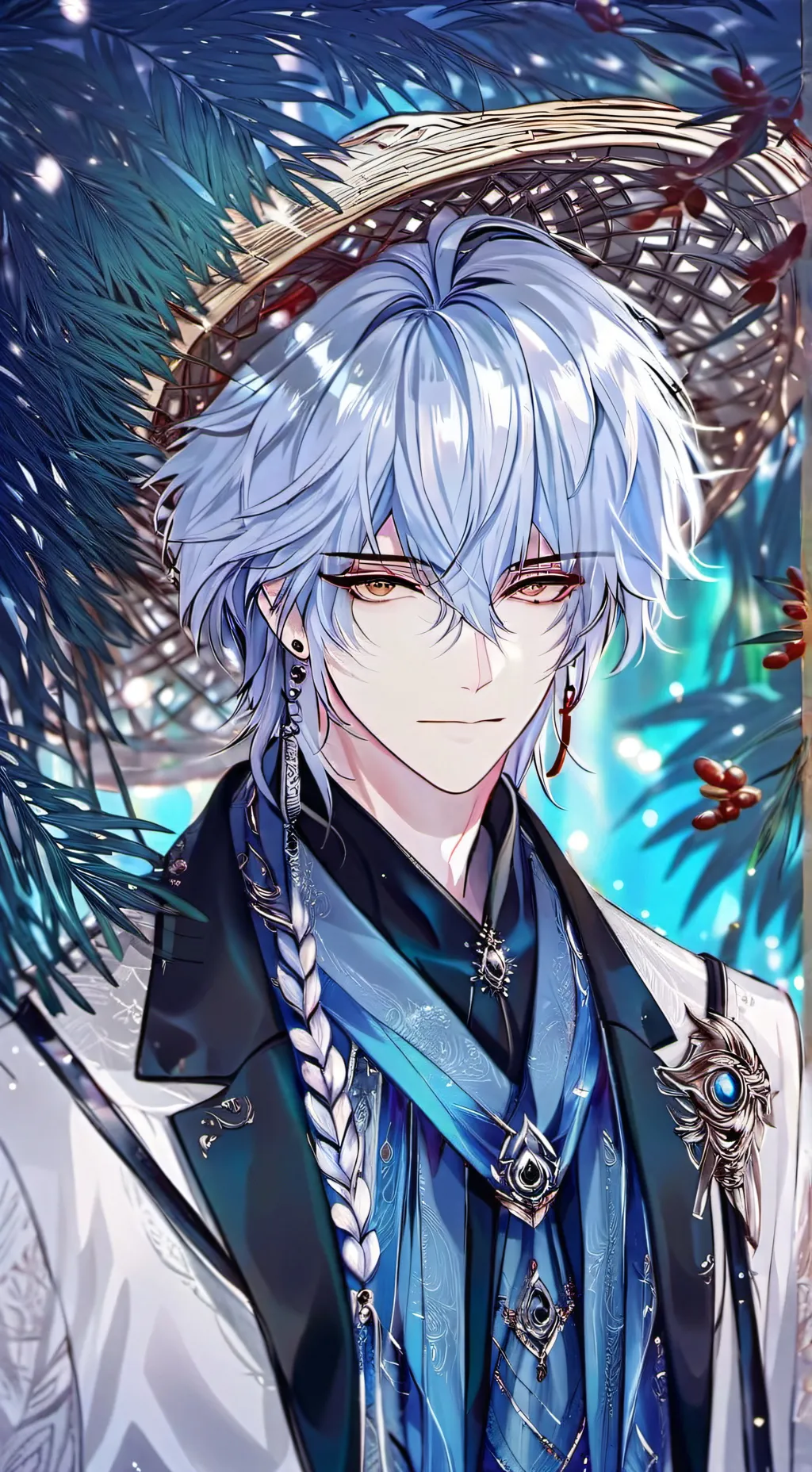 ai character: 蓝月 background