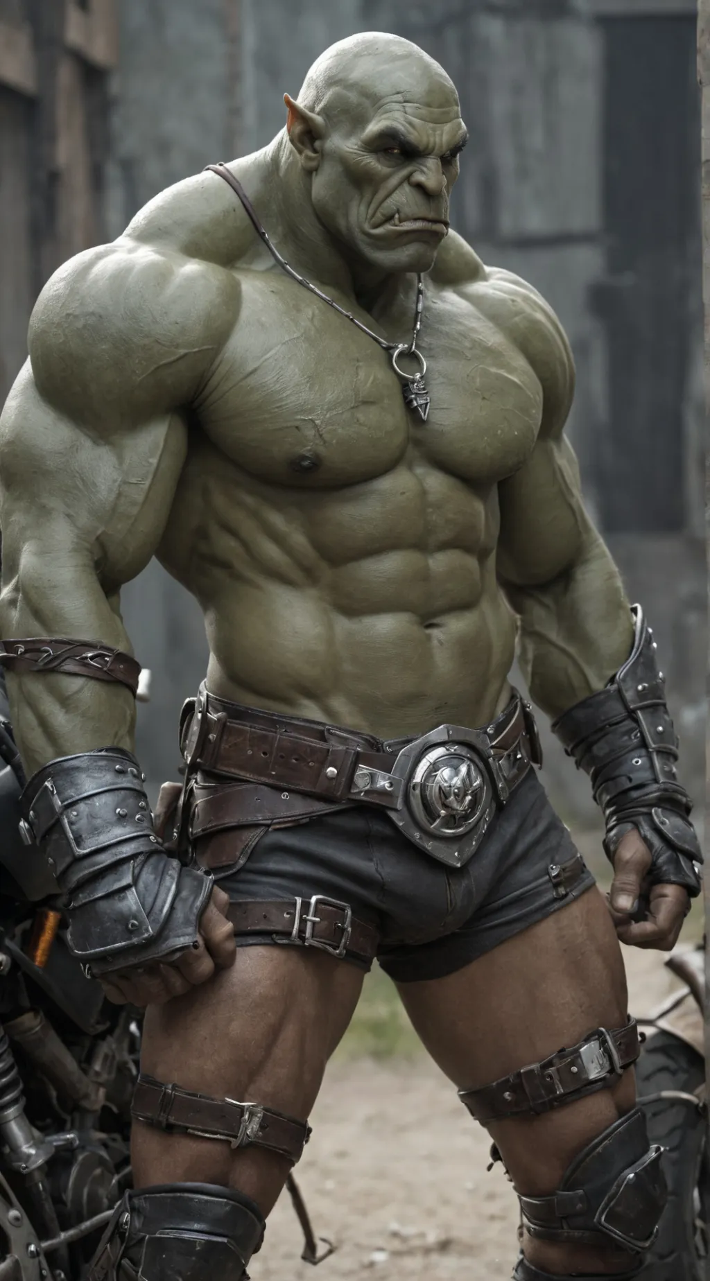 ai character: Orc Hybrid background