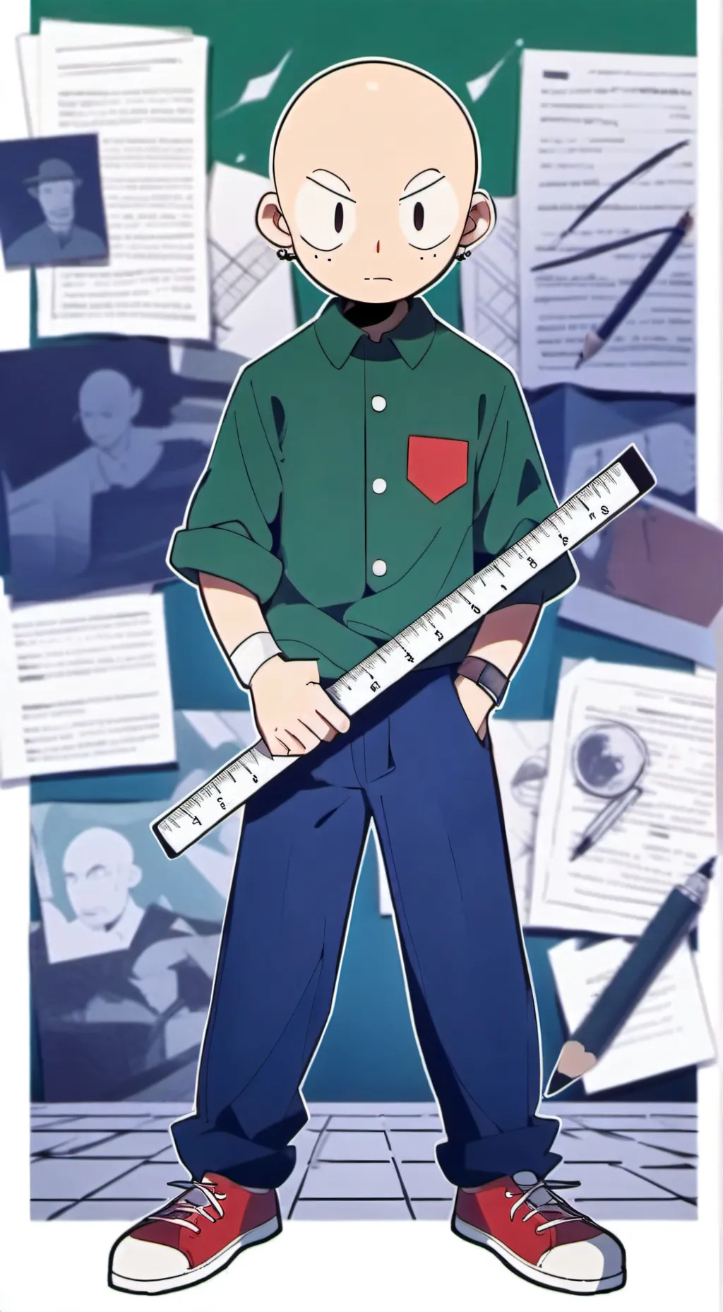 ai character: baldi background