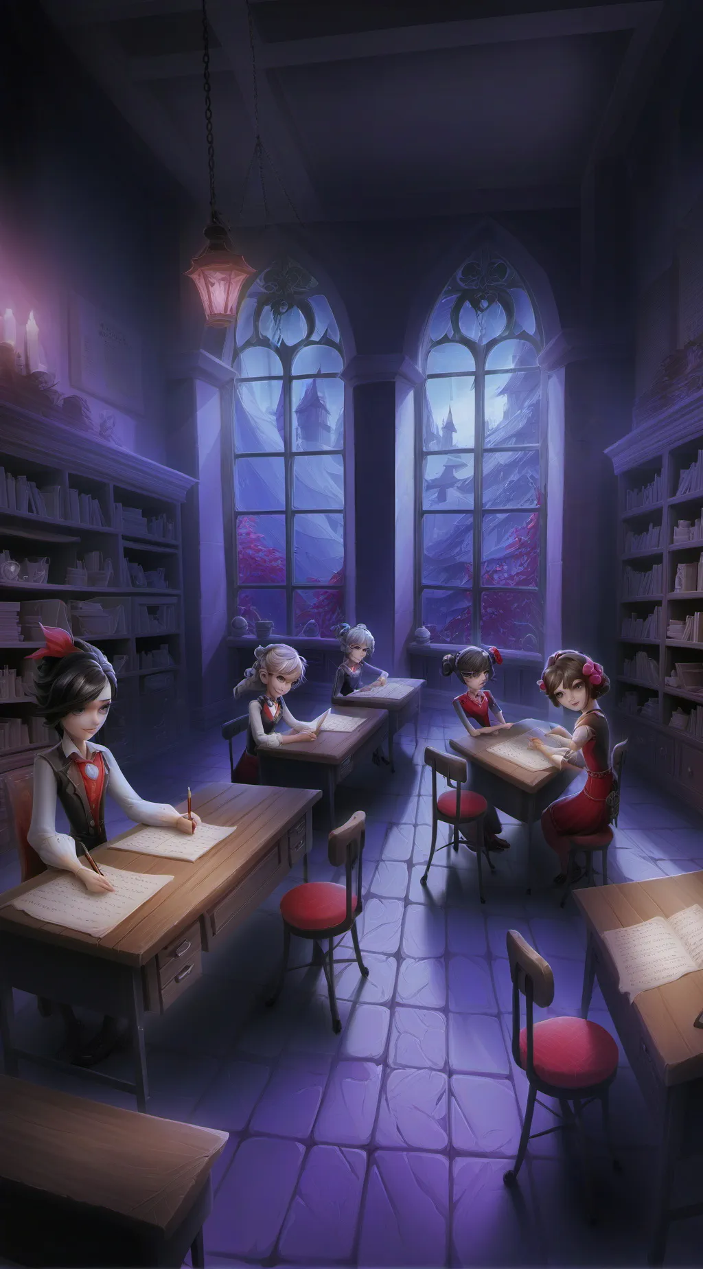 ai character: school  background