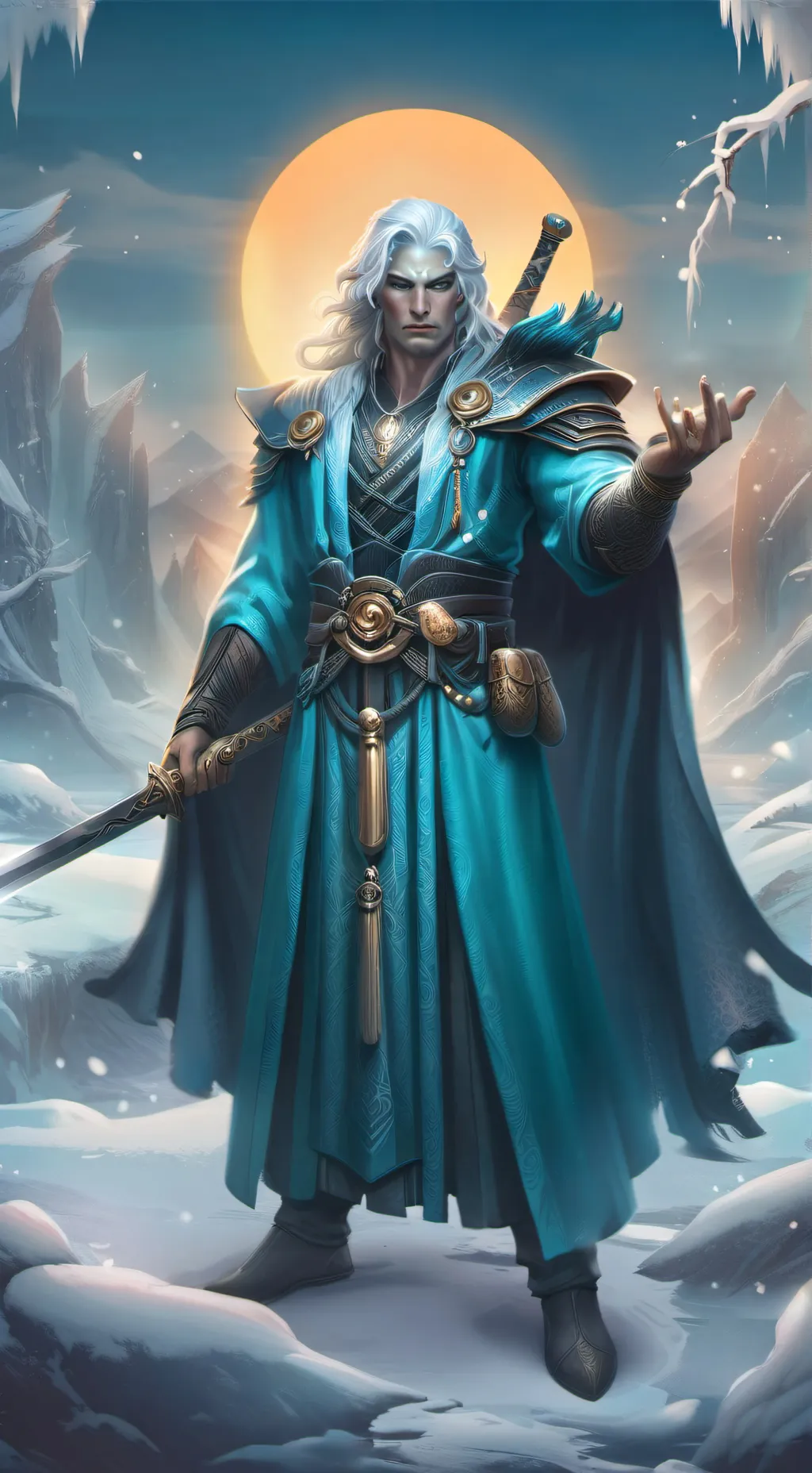 ai character: Male Guiding Light background