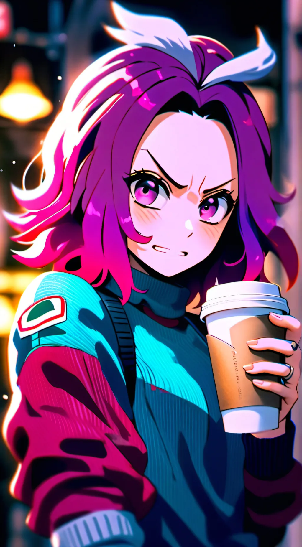 ai character: sleep over background