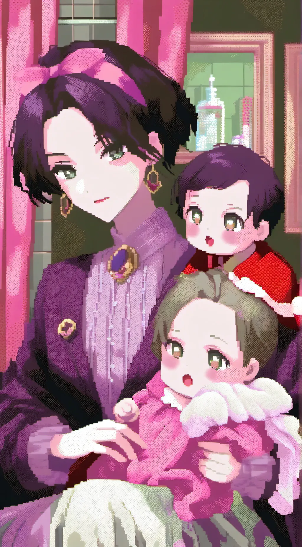 ai character: Twins and sisters  background