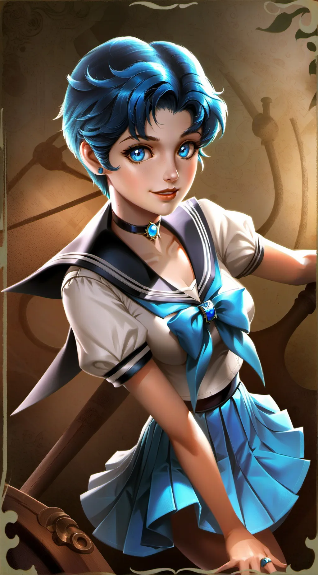 ai character: Sailor Mercury  background