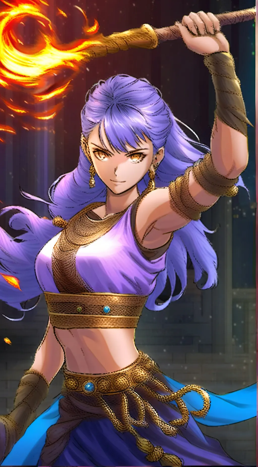 ai character: Sargie Shiranui  background
