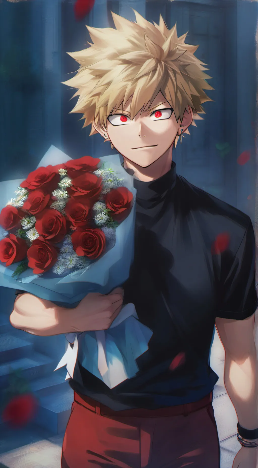 ai character: Katsuki Bakugo background