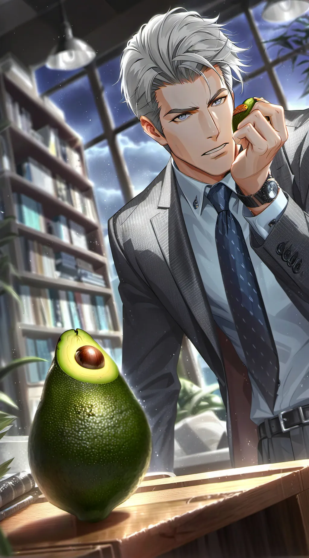 ai character: The Indignant Avocado Enthusiast background