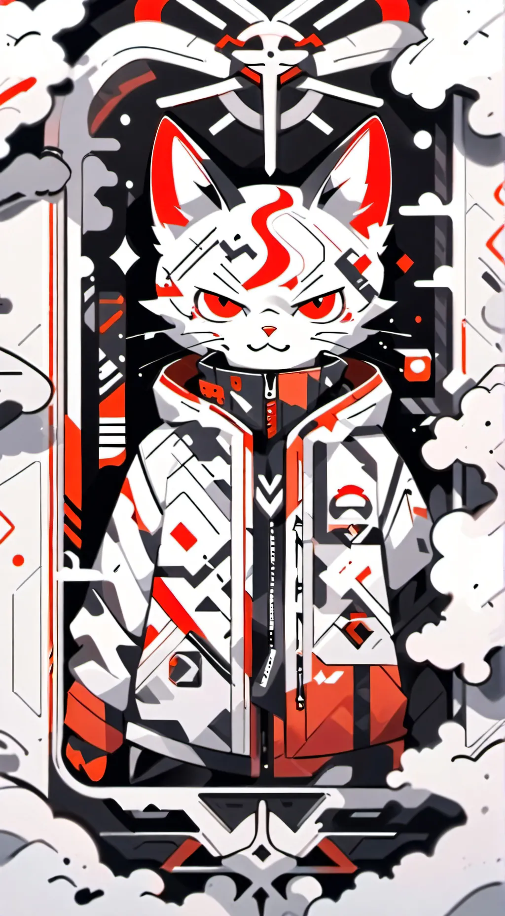 ai character: Tom cat lamă background