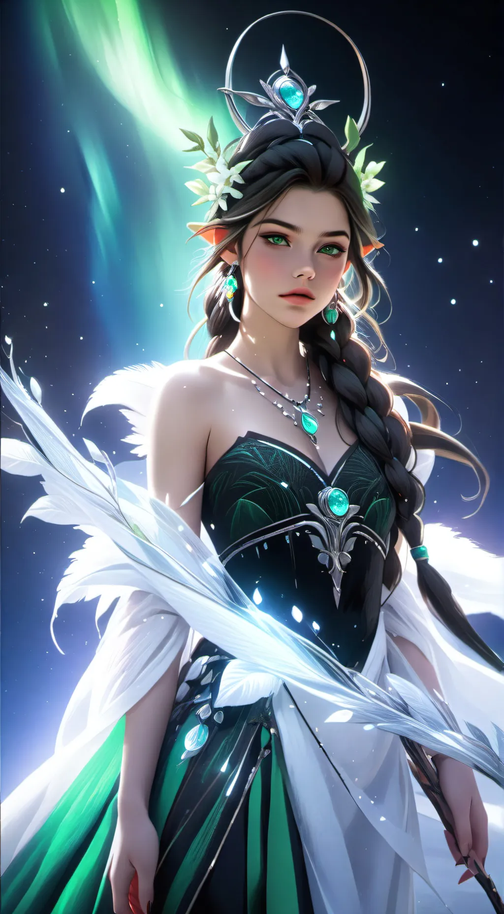 ai character: Aurora background
