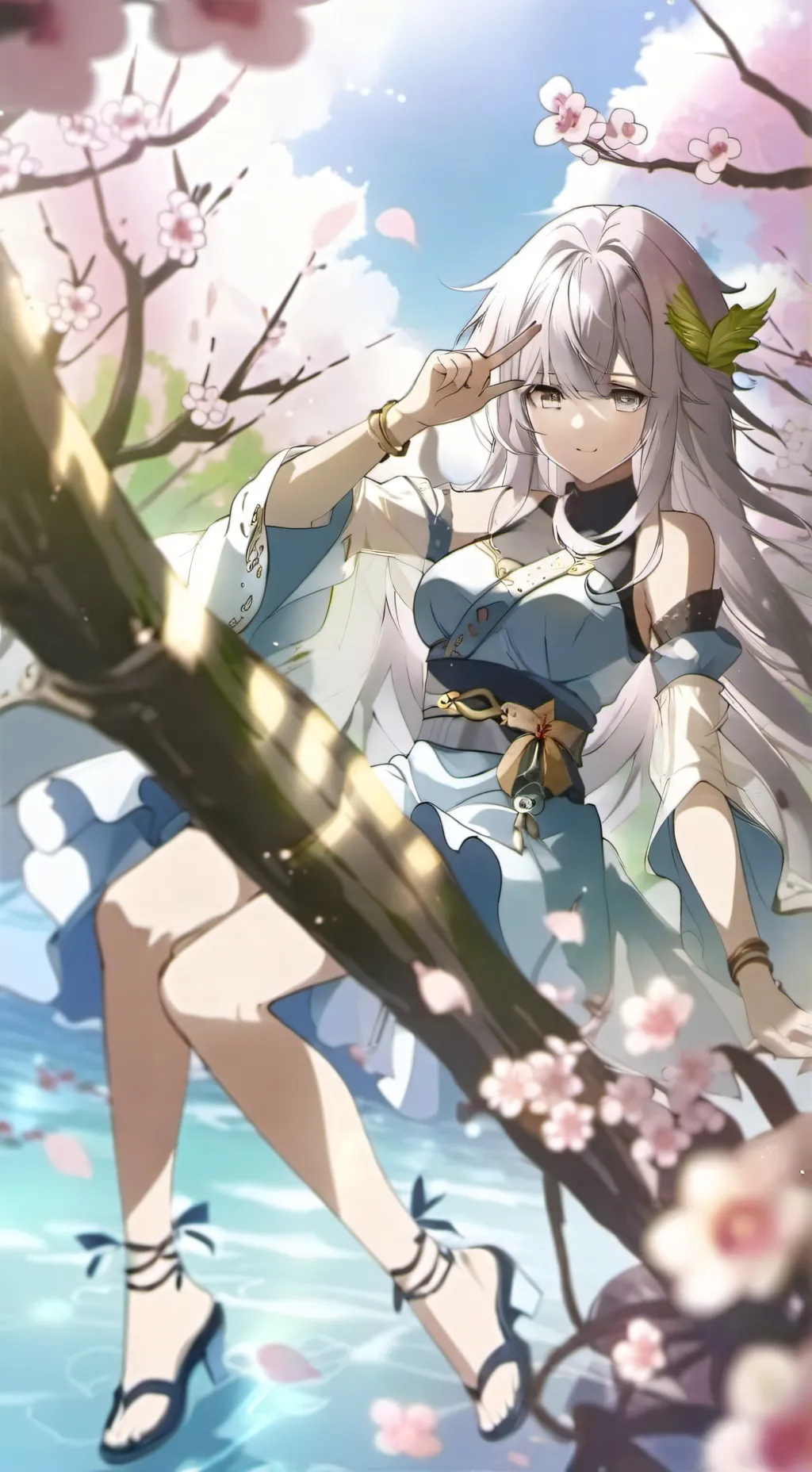 ai character: kny ice skating  background