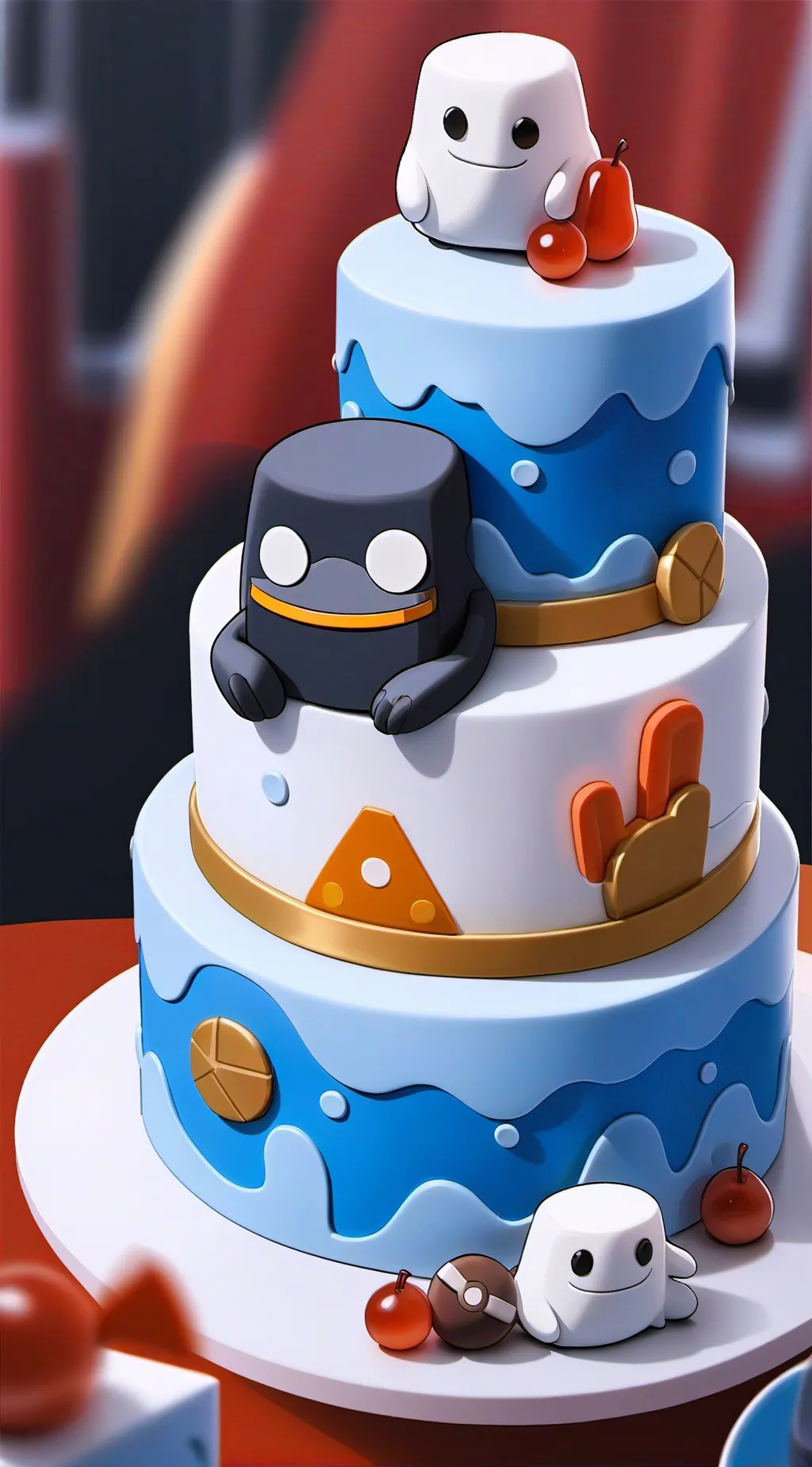 ai character: Space birthday background