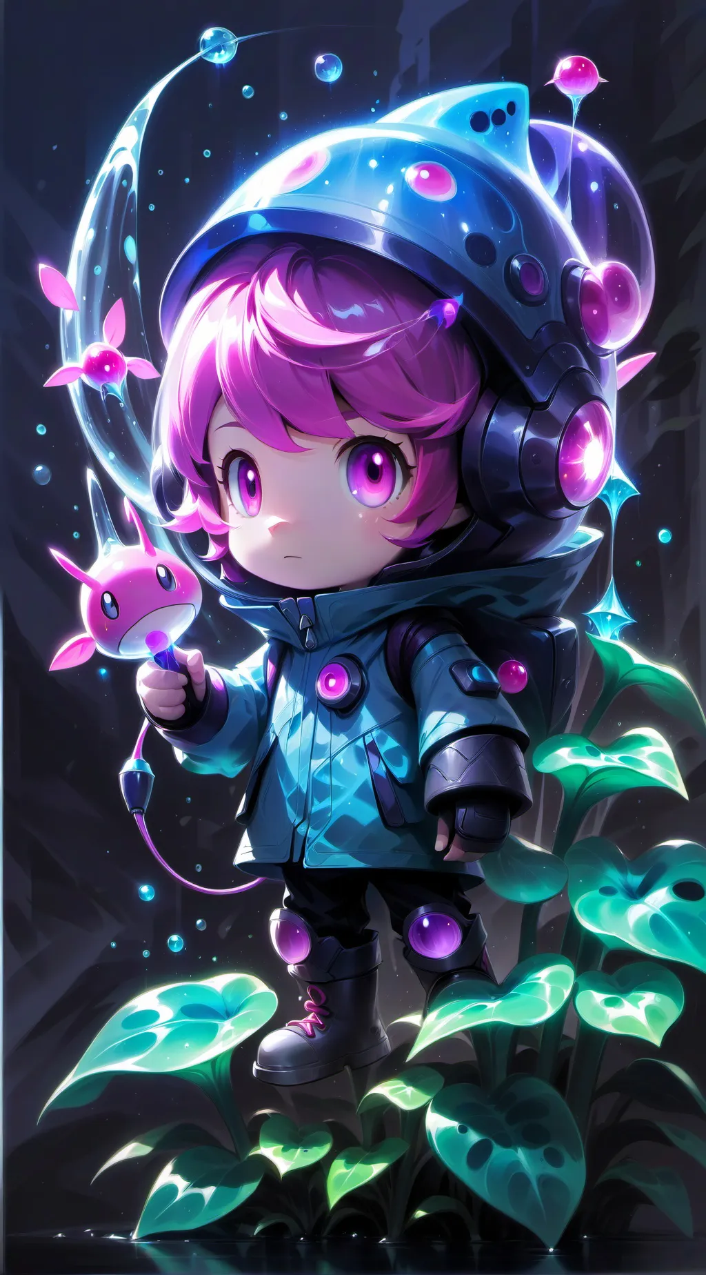 ai character: Luminá background