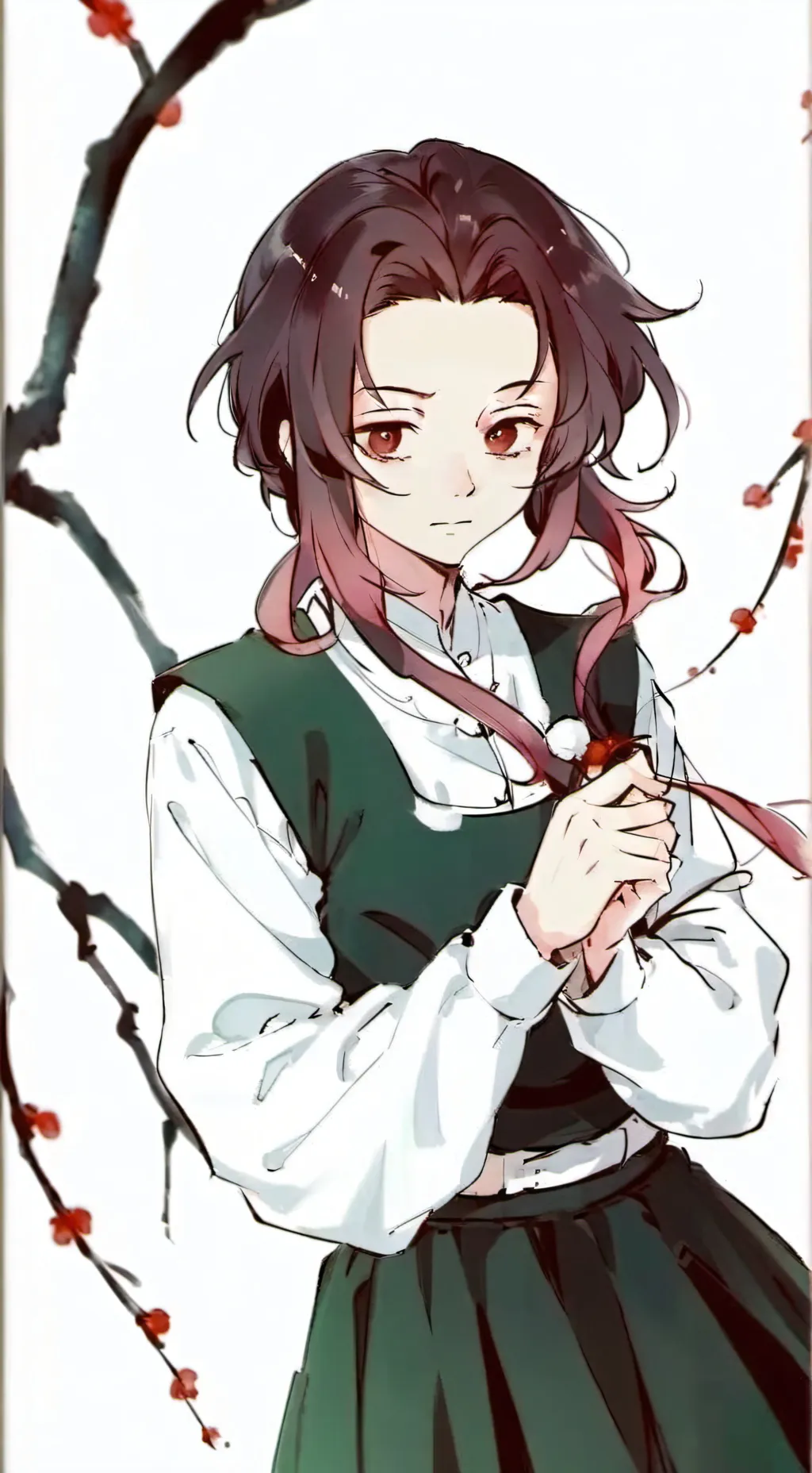 ai character: swaped nezuko background