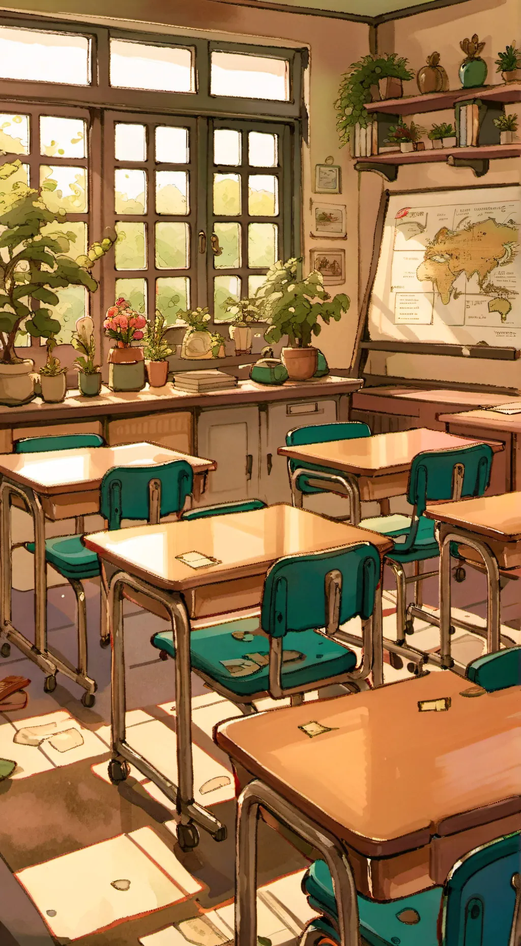 ai character: MD school au background