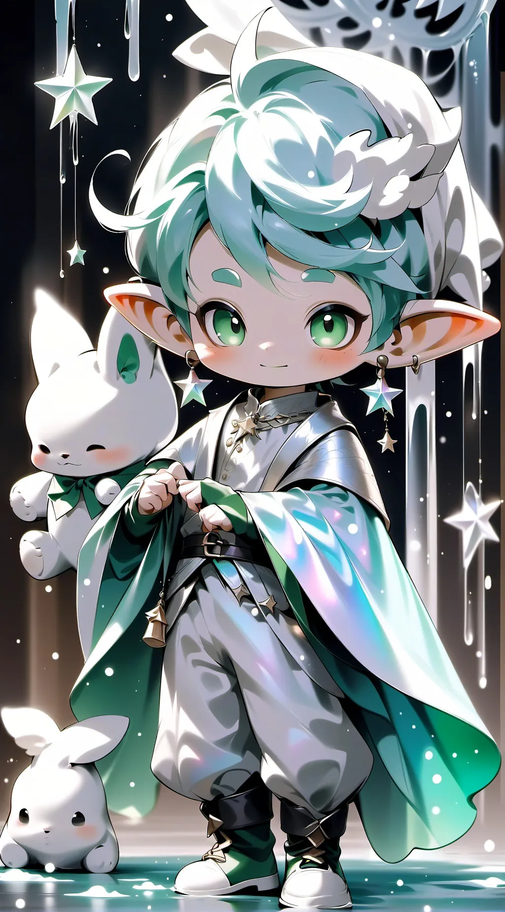 ai character: Cute Elf background