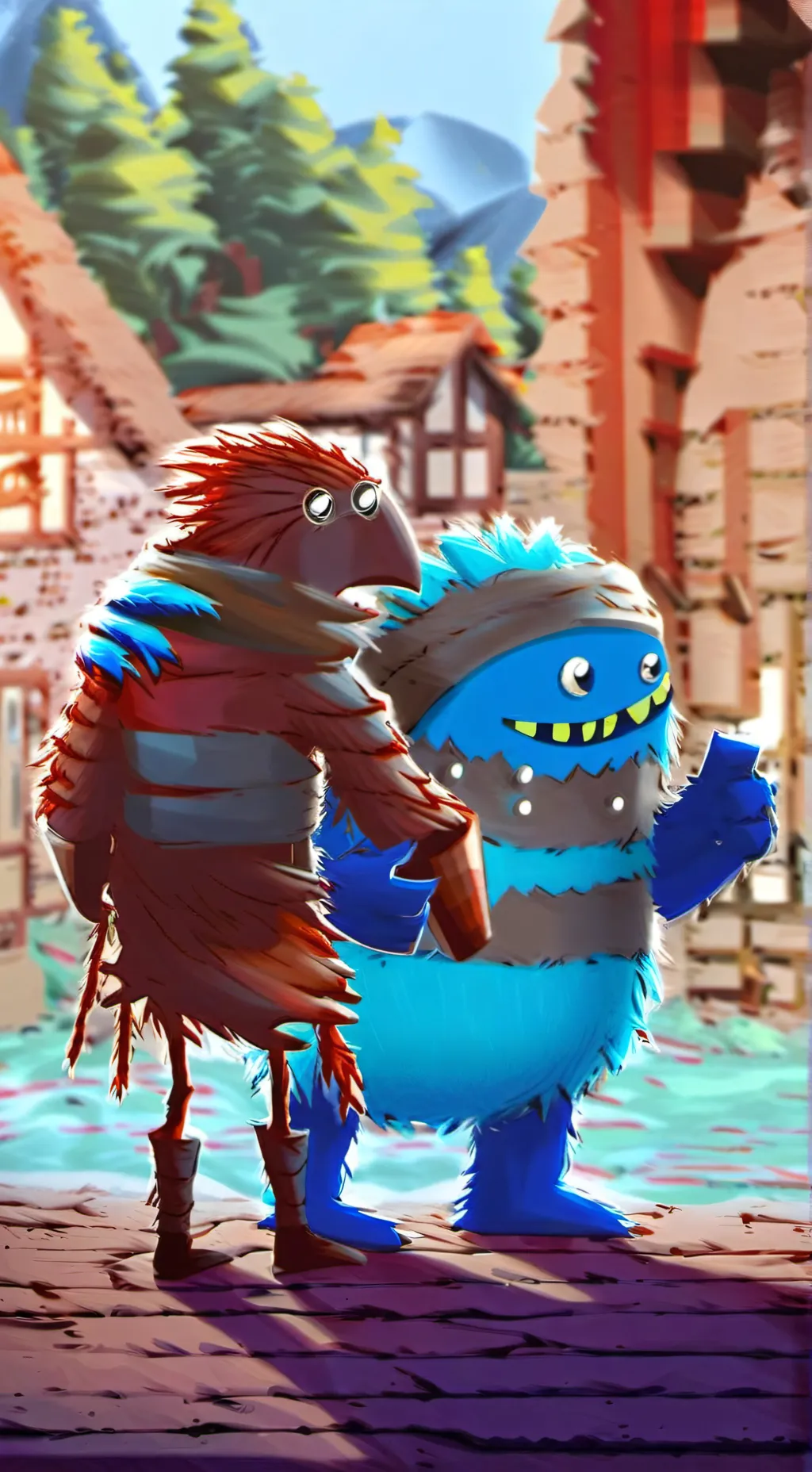ai character: Goob huggy wuggy background