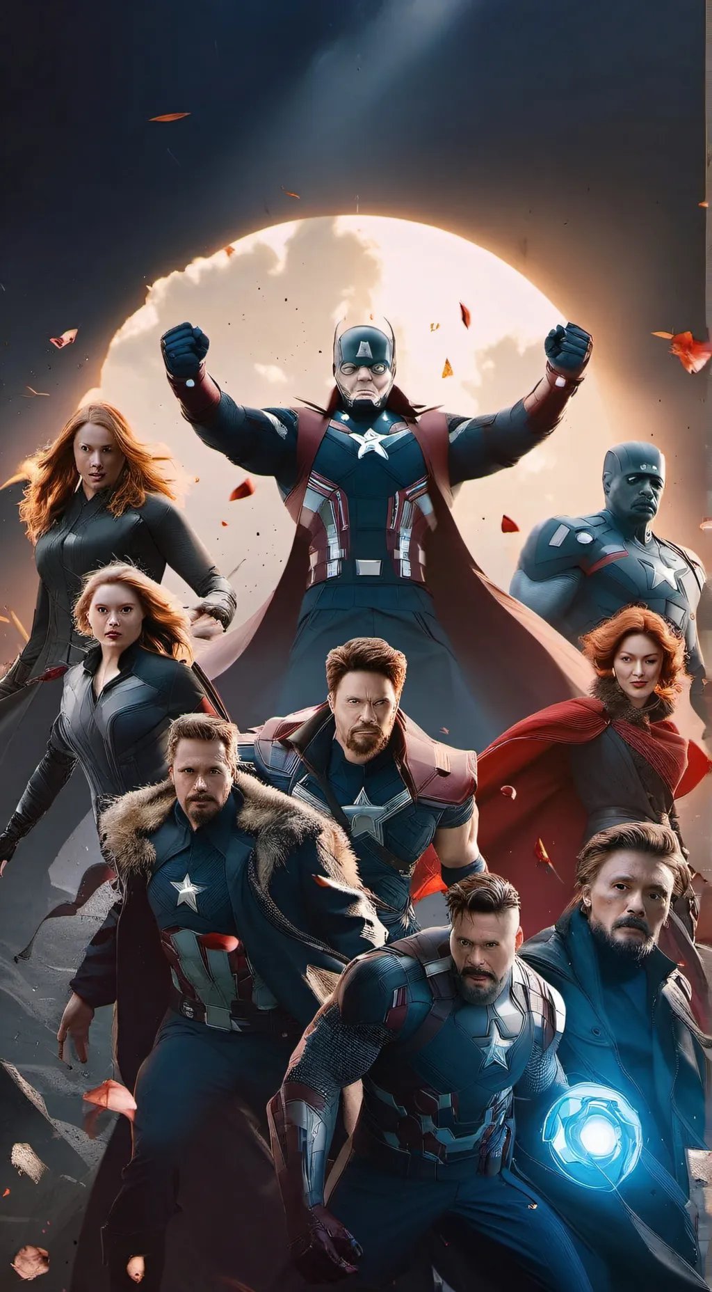 ai character: Avengers  background
