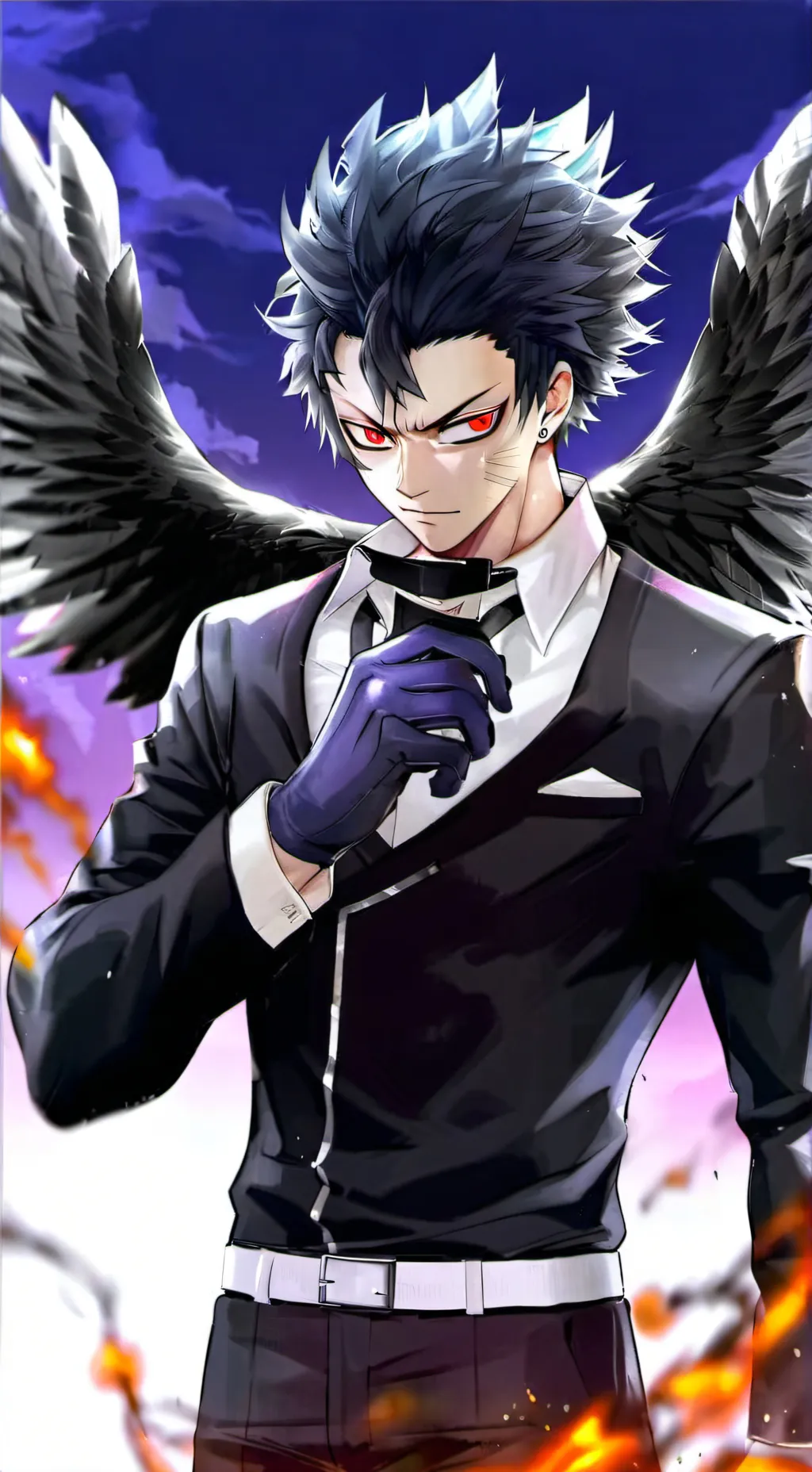 ai character: tokoyami  background
