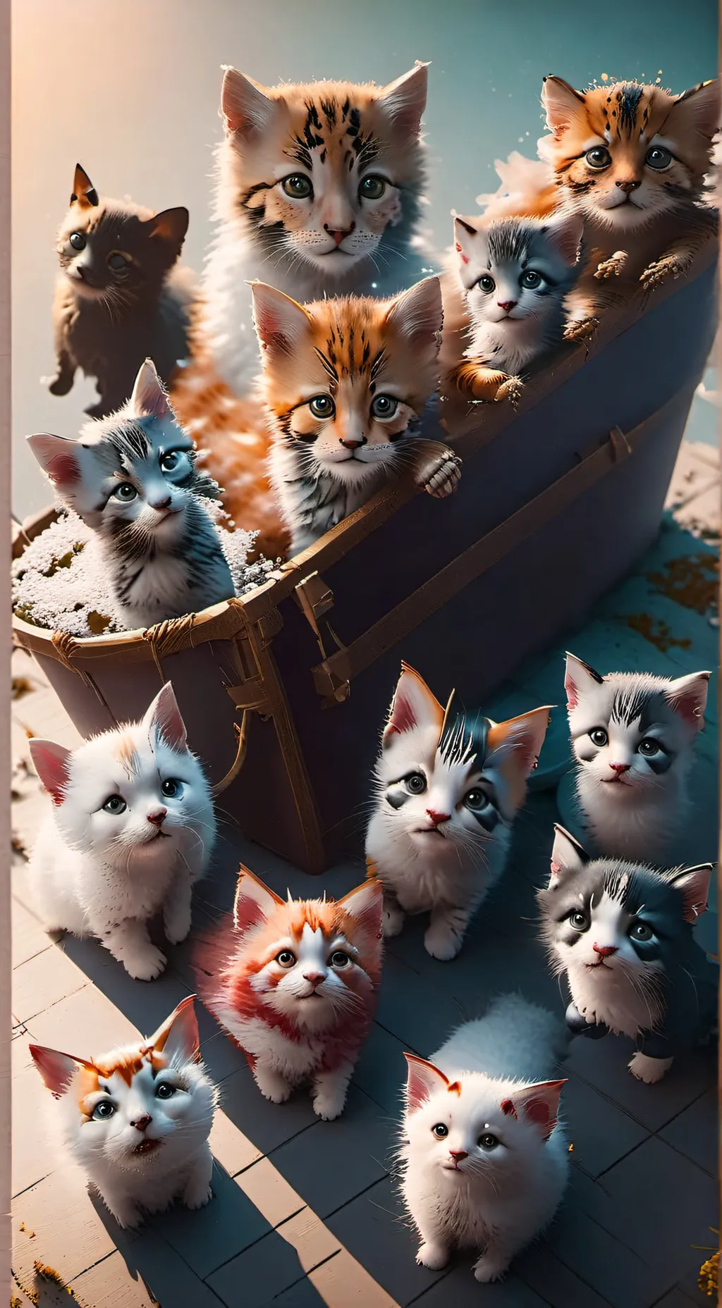 ai character: Mama cat trip 2 background