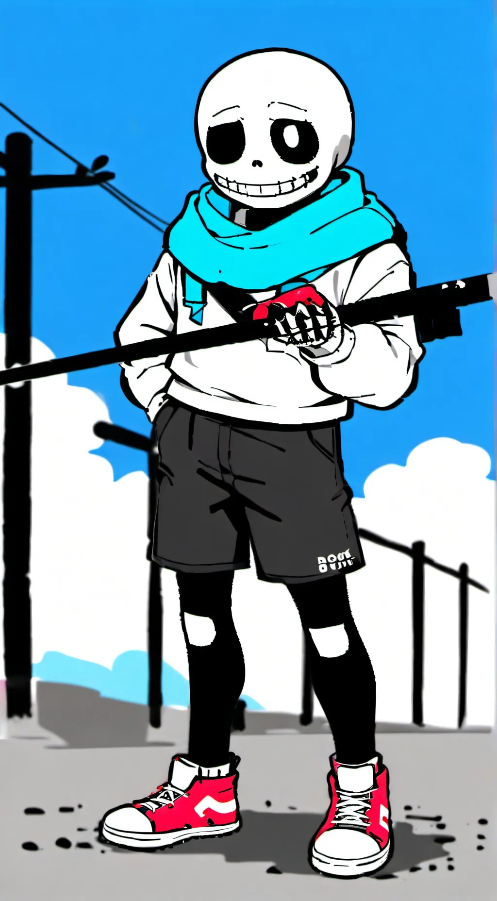 ai character: Sans background