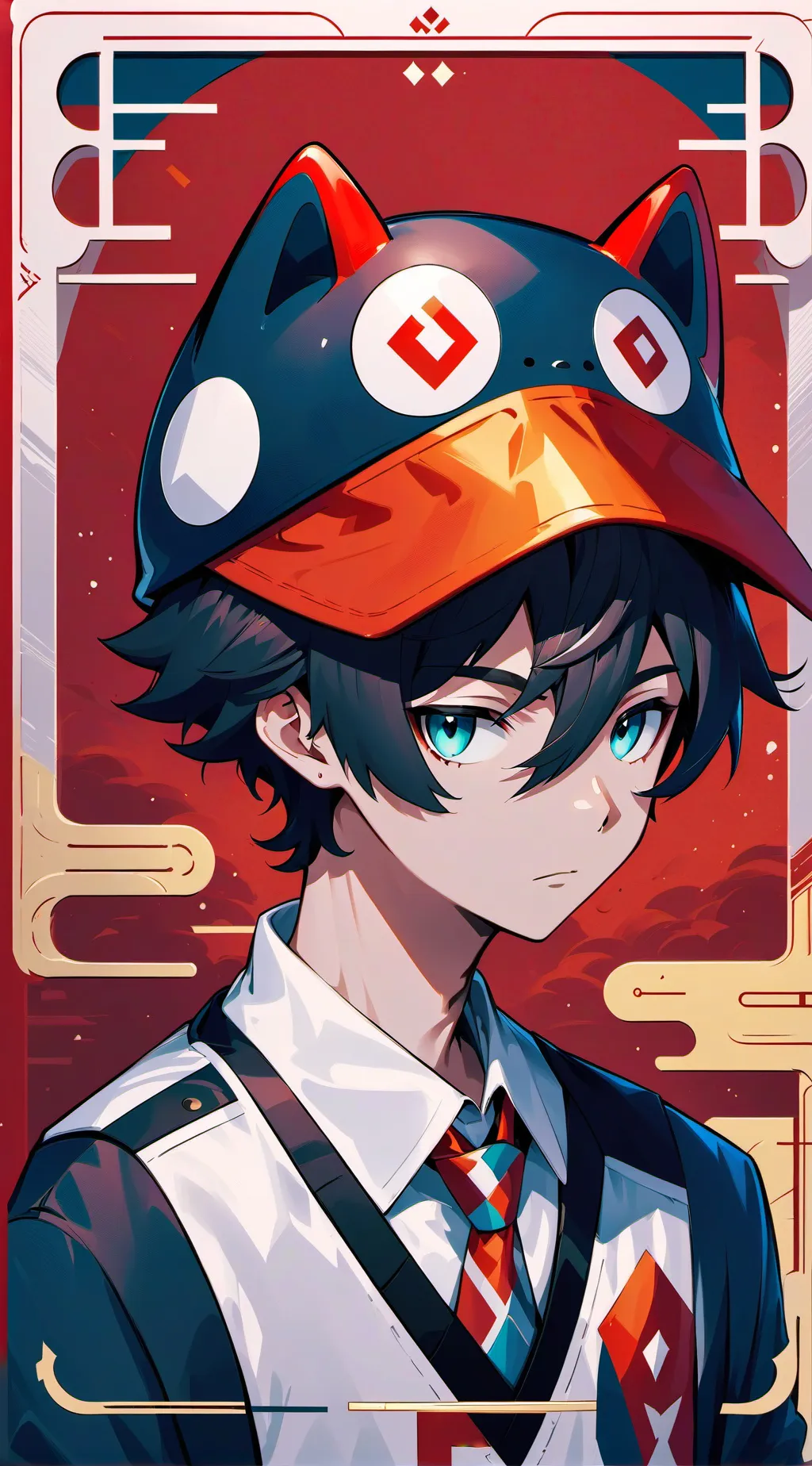 ai character: sprunki retrowave background