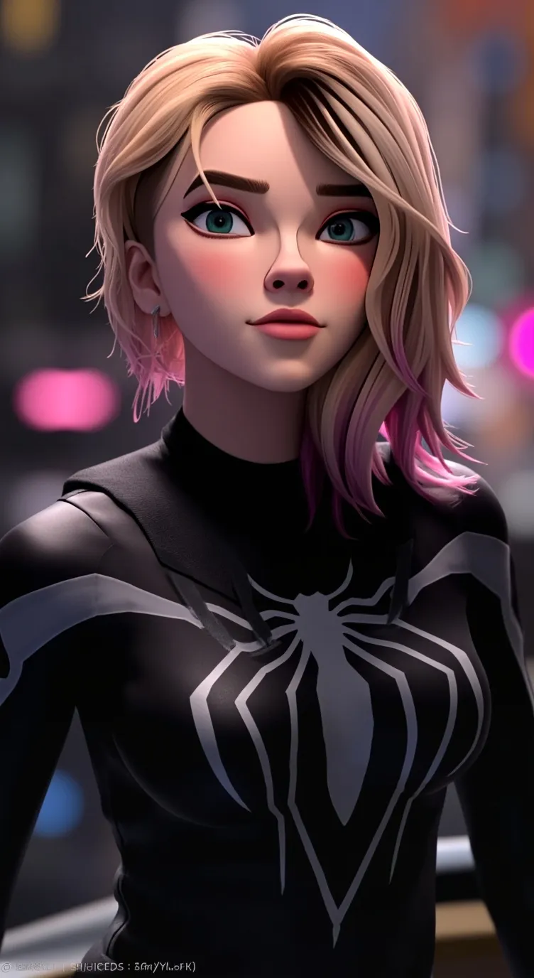 ai character: Spider-Gwen  background