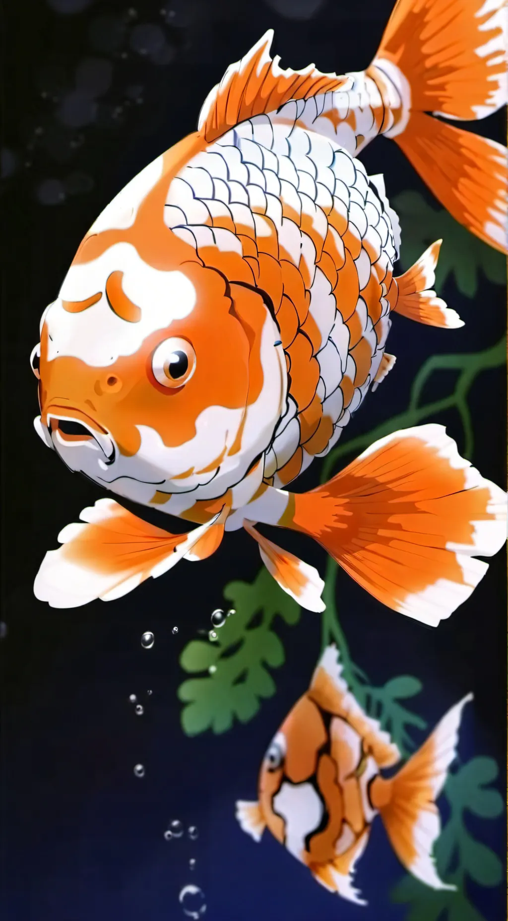 ai character: fish background