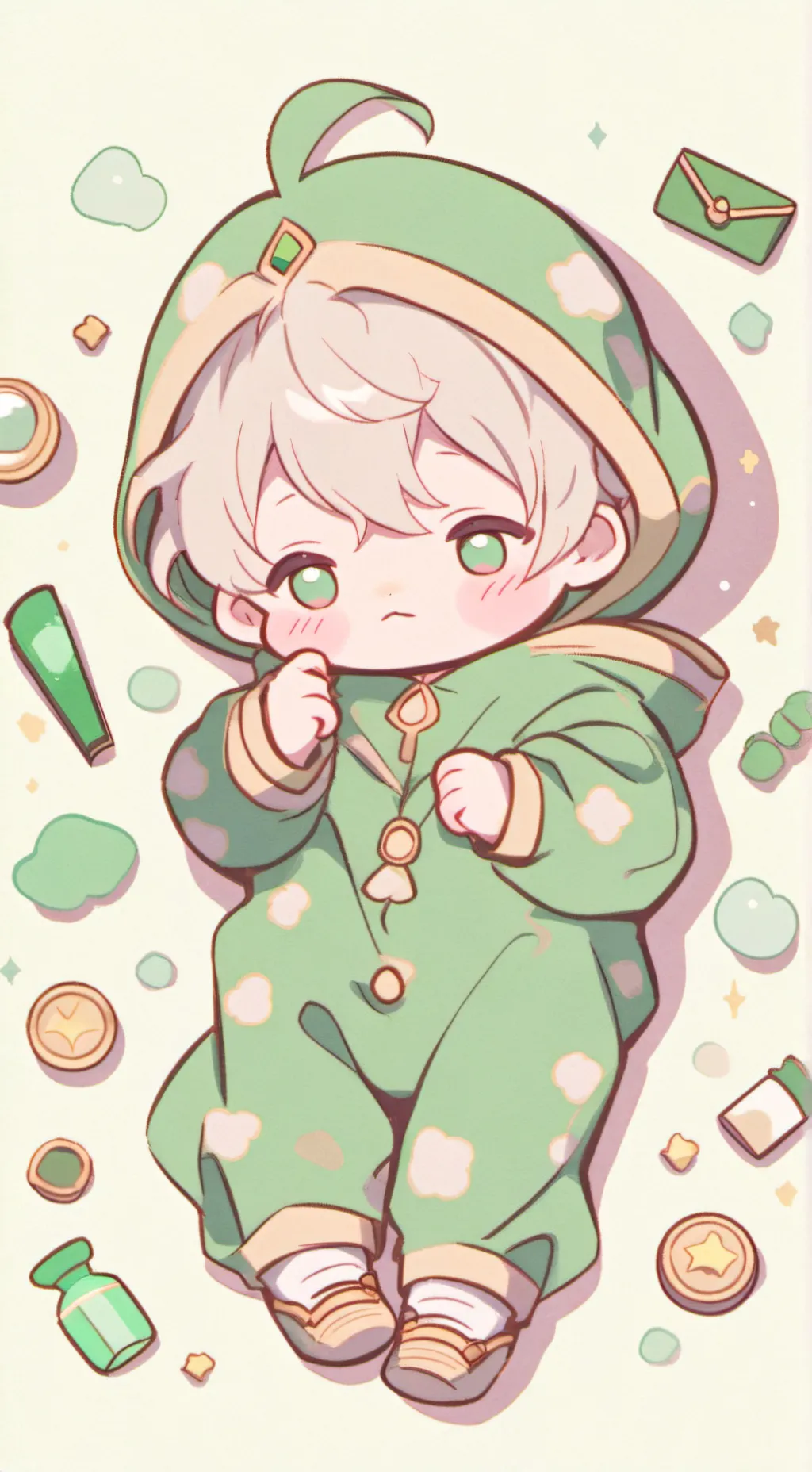 ai character: Emerald Baby background