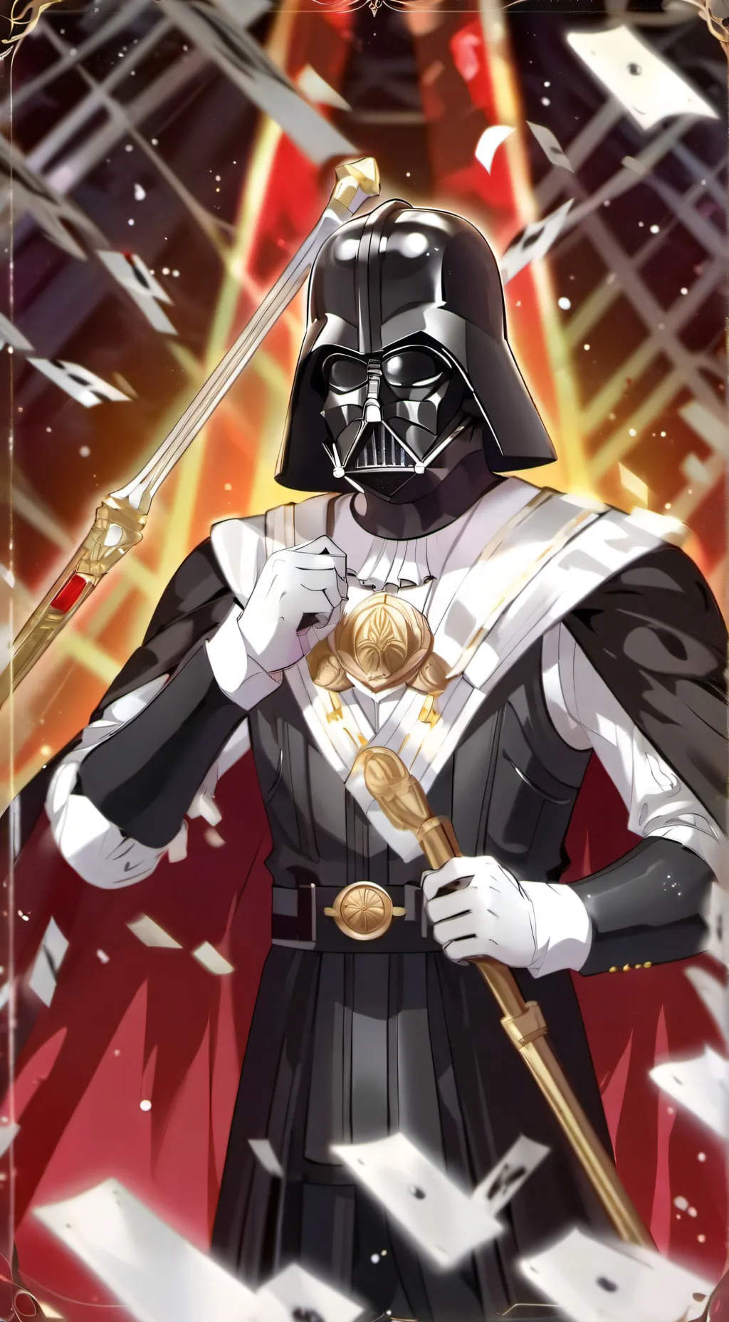 ai character: Nice dark Vader. background