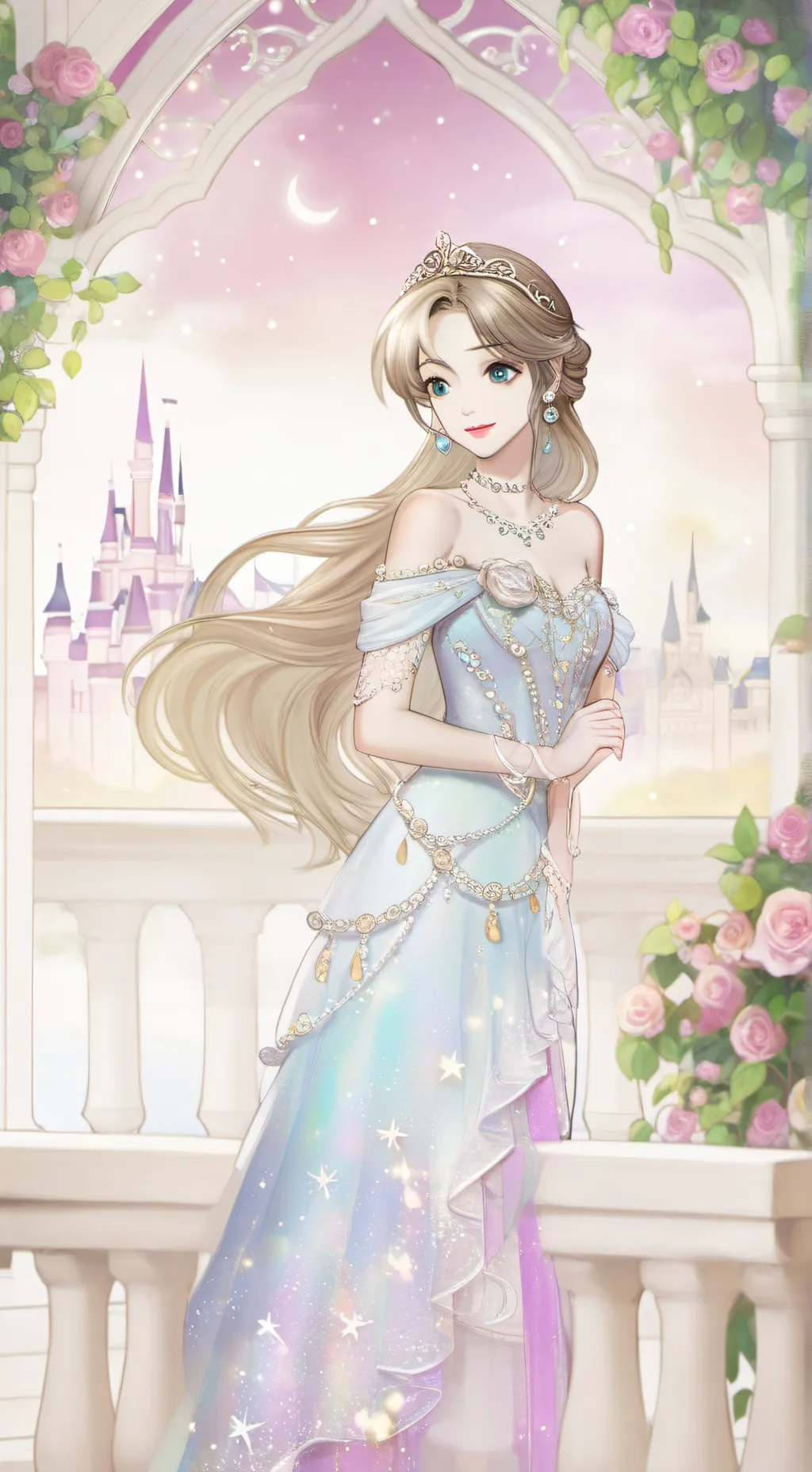 ai character: Disney princesses background