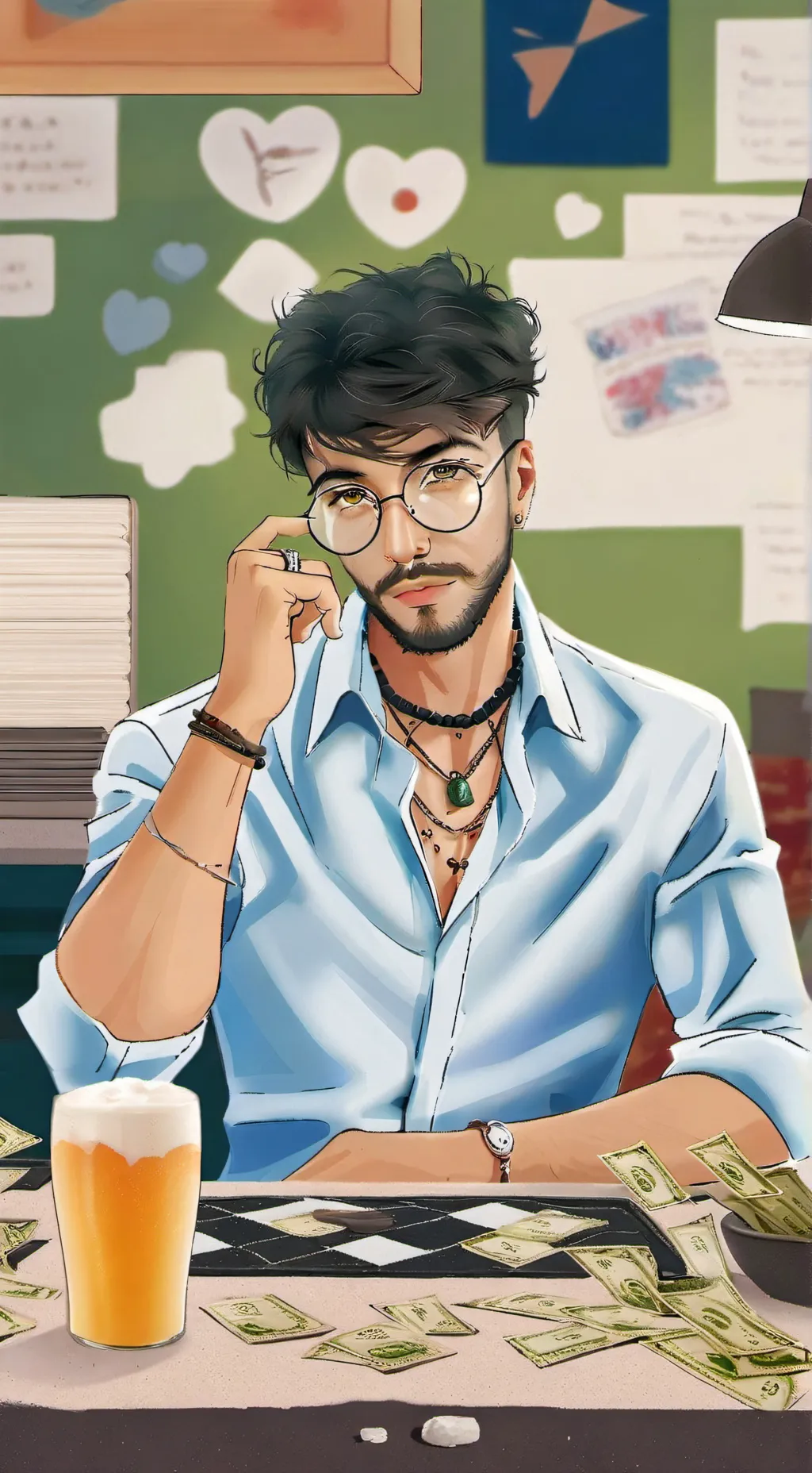ai character: Fede vigevani  background