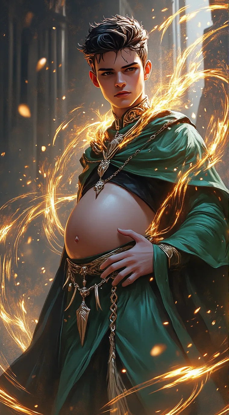 ai character: pregnant background
