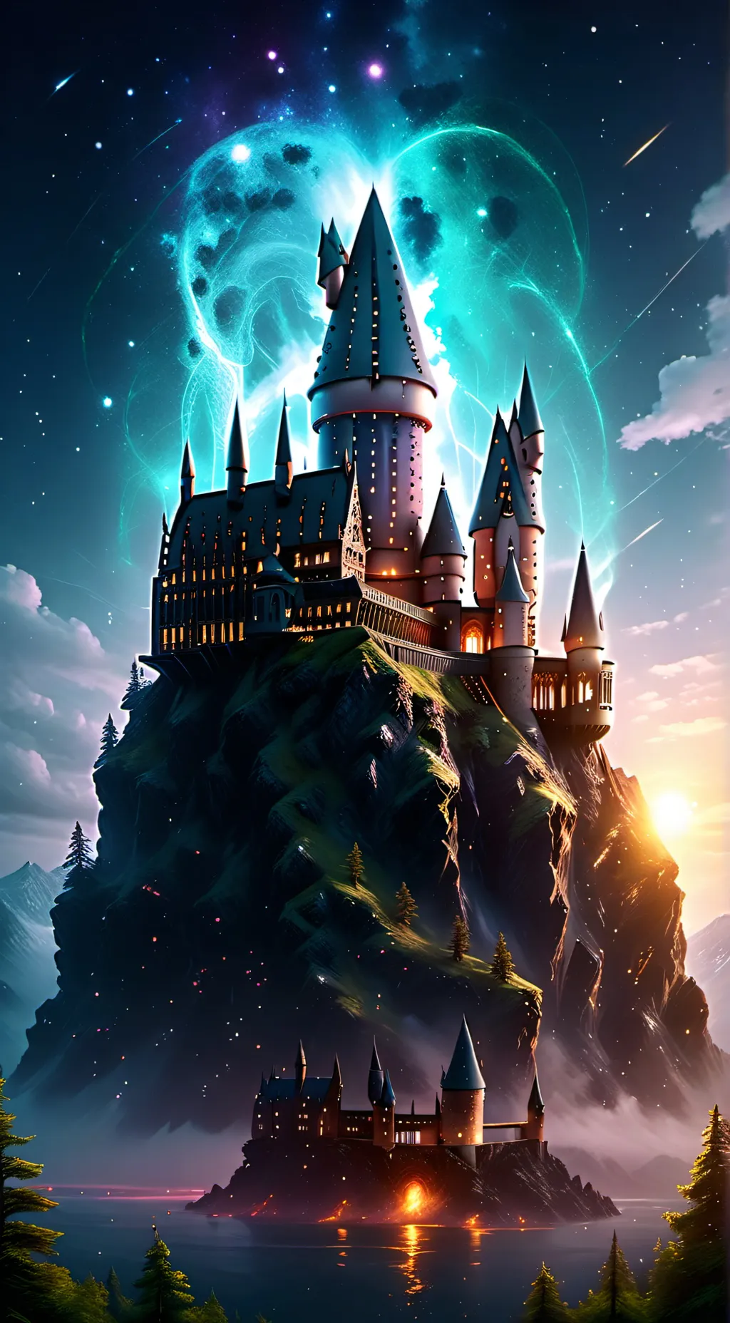 ai character: Hogwarts  background