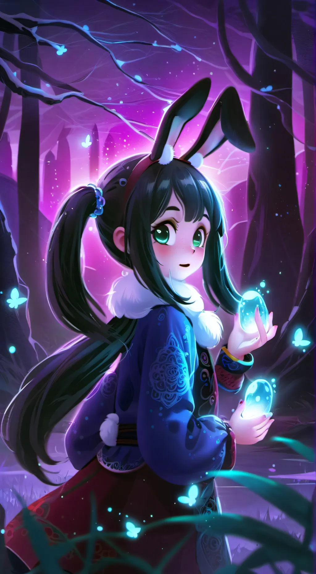 ai character: Luna the Rogue Rab background