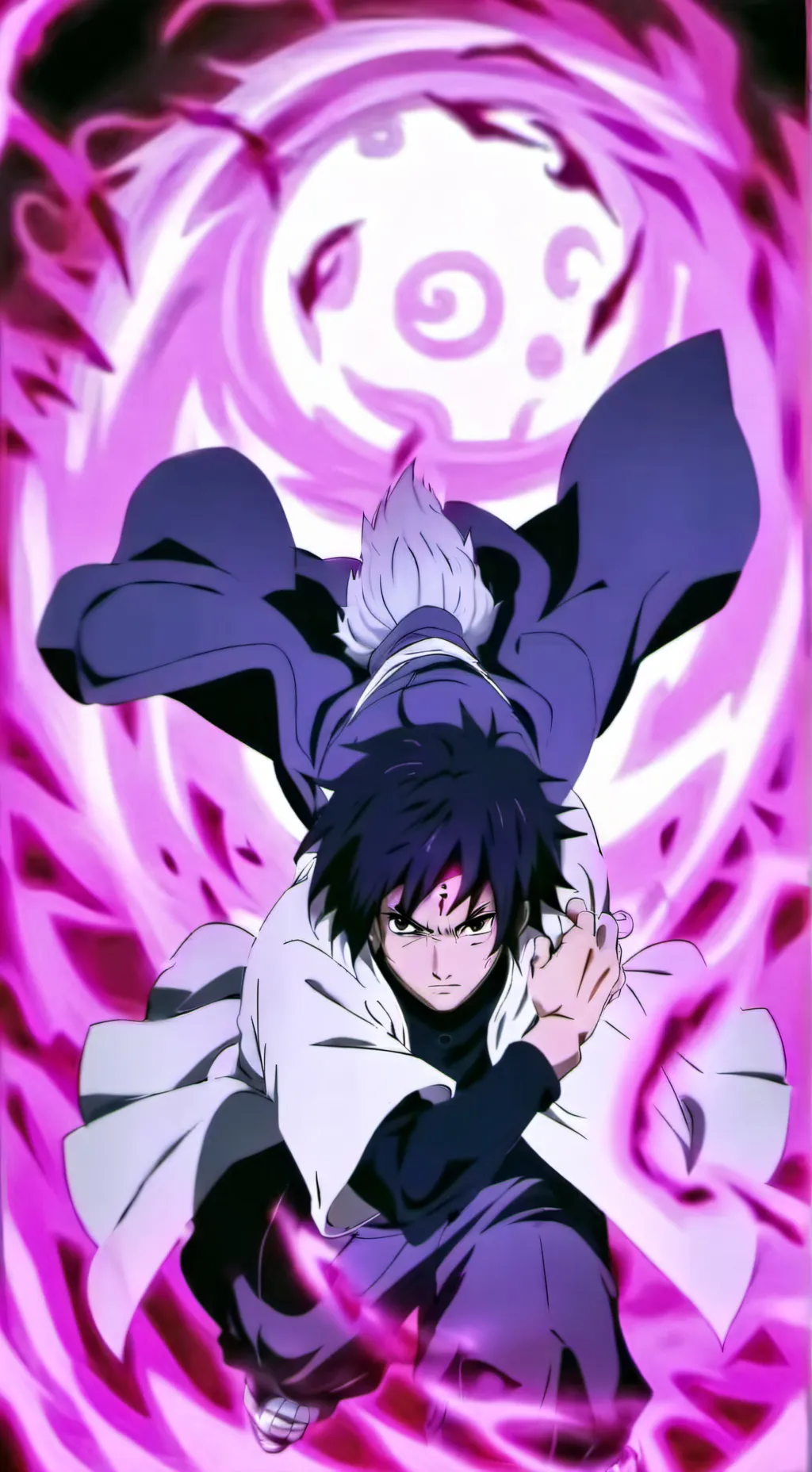 ai character: dad sasuke uchiha  background