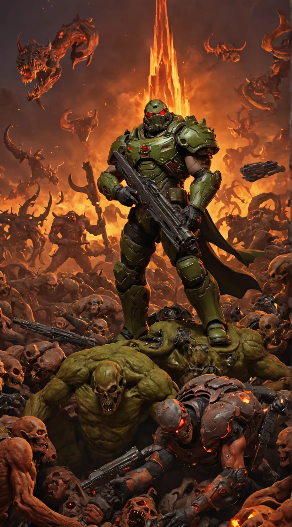 ai character: Doom guy background