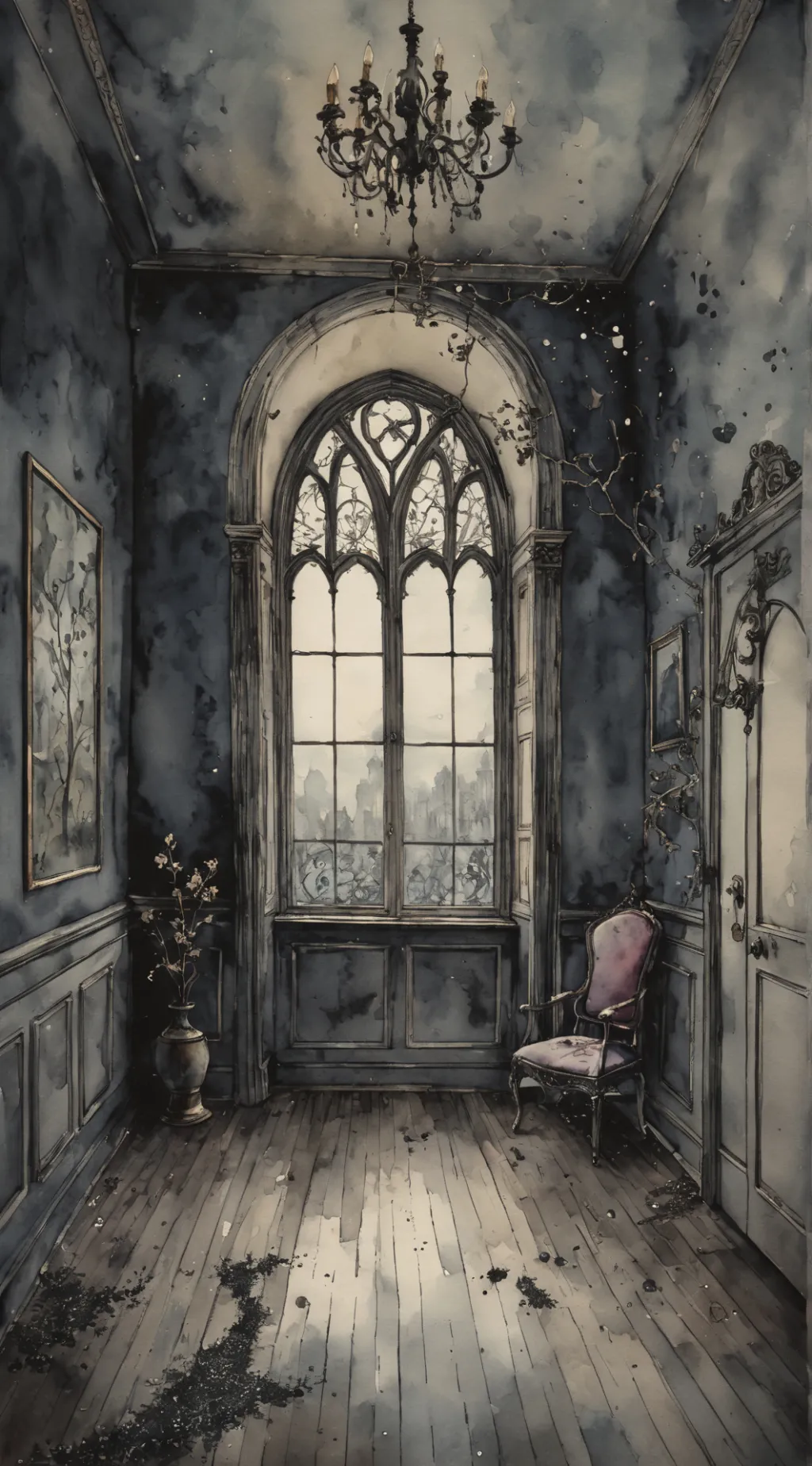 ai character: Abandoned House  background