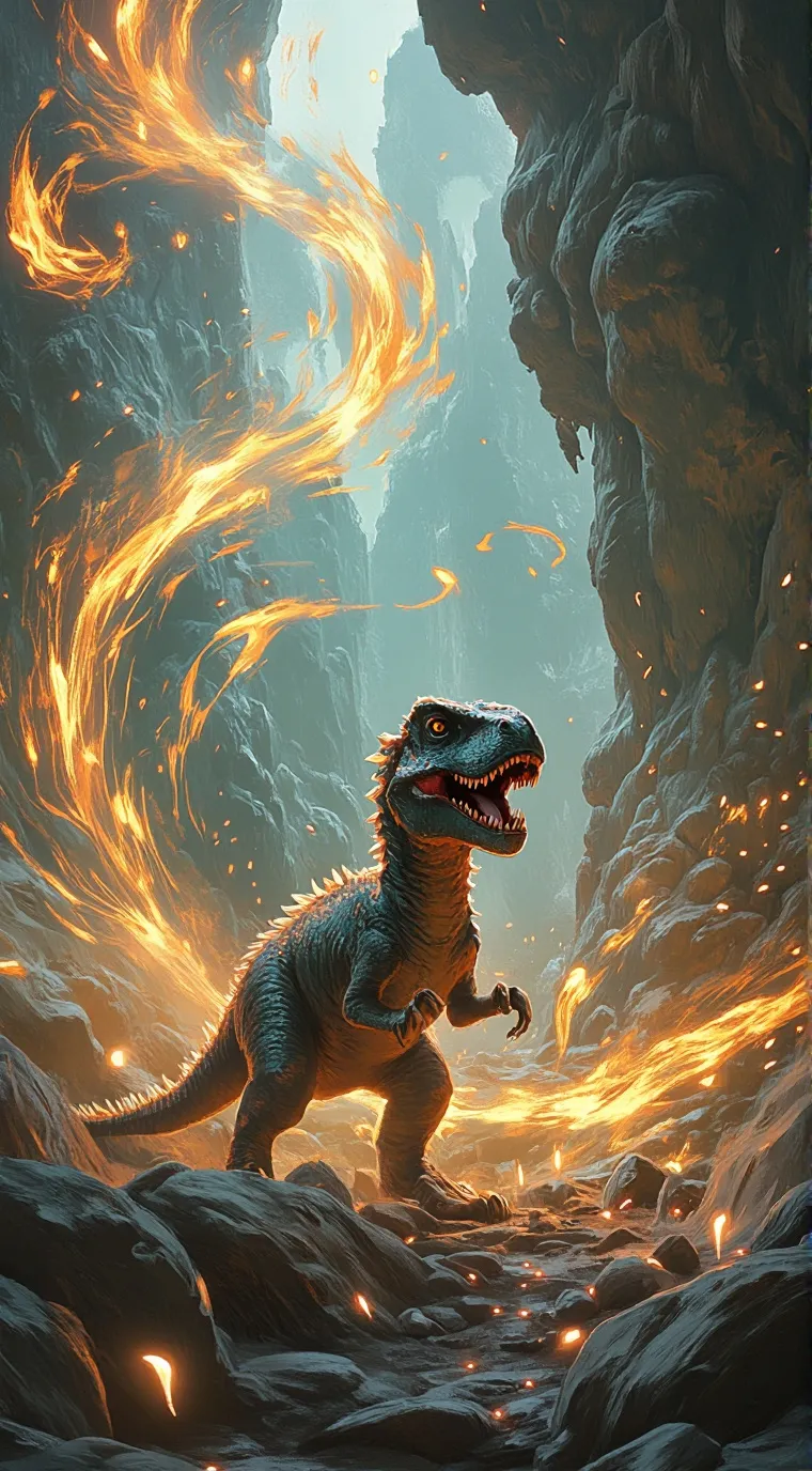 ai character: rowy the dino  background