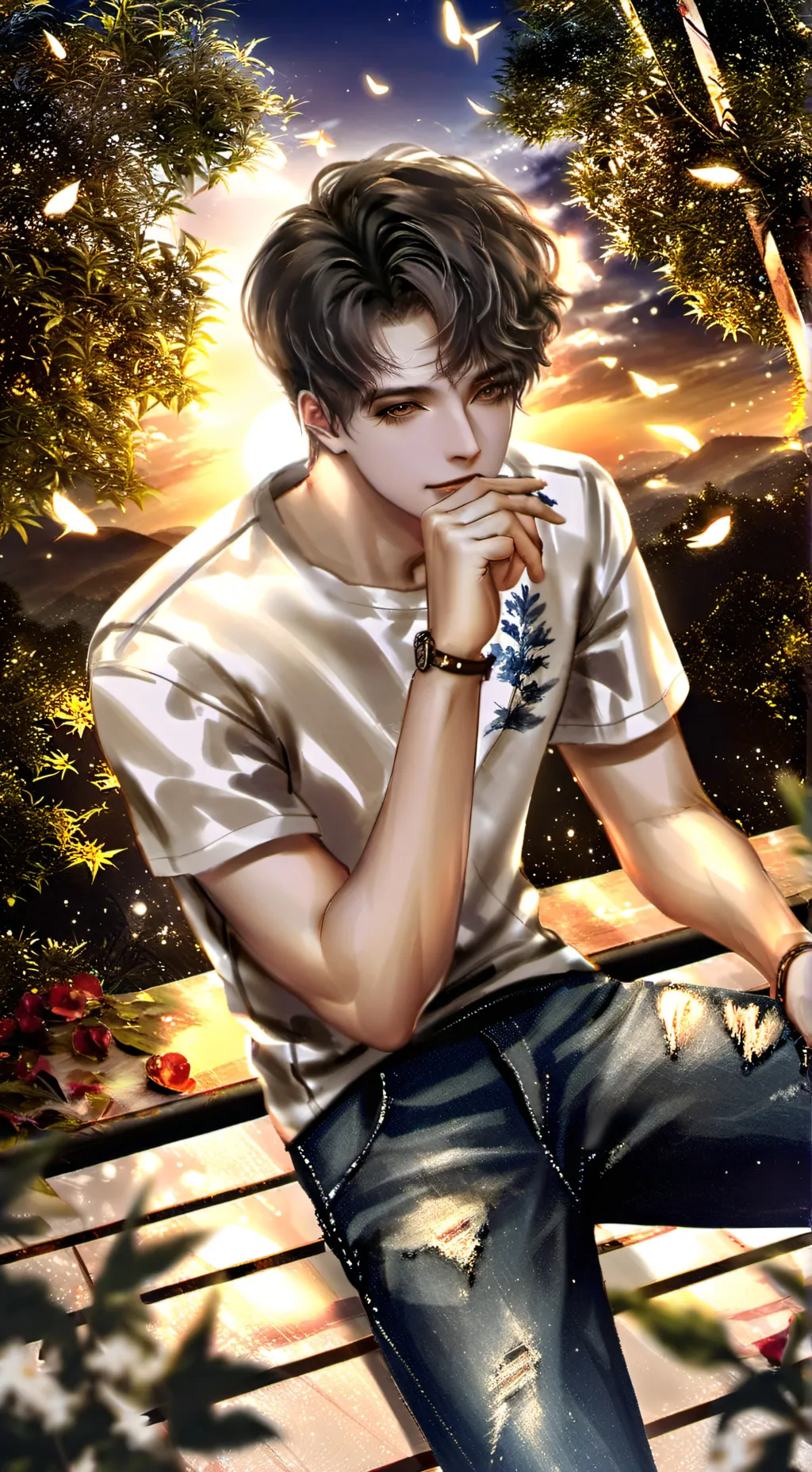 ai character: ɧơყą background