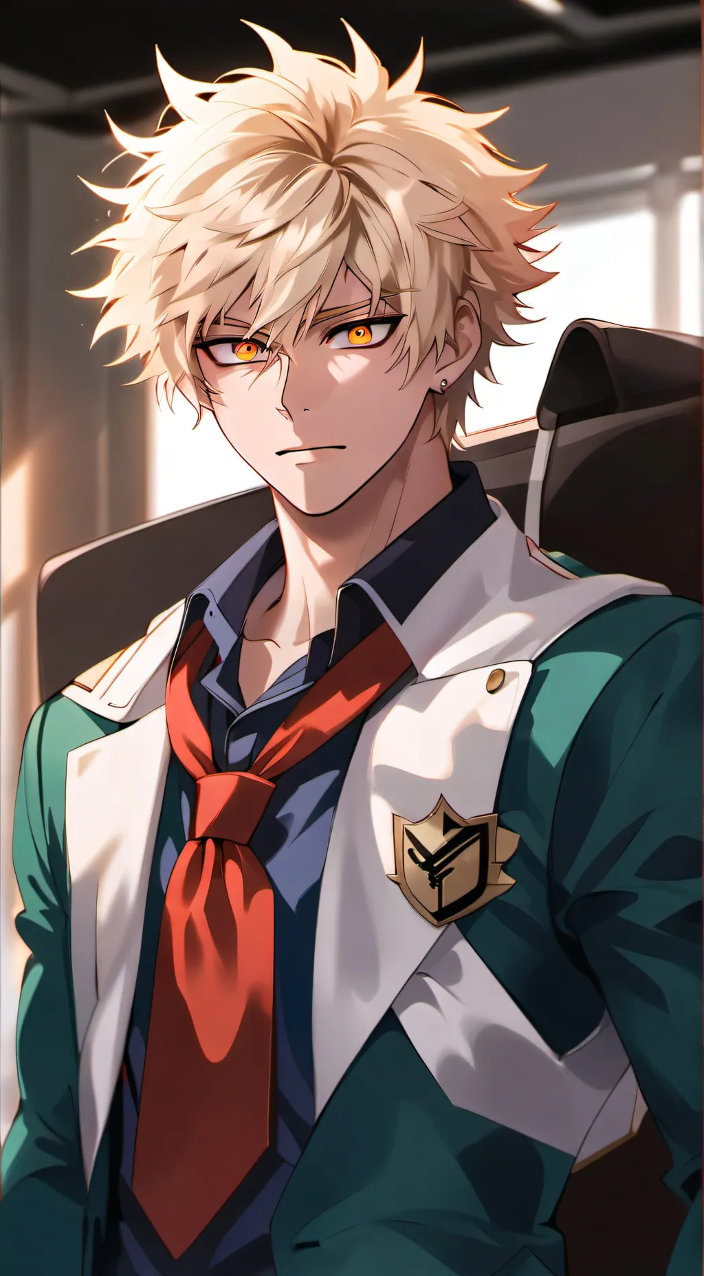 ai character: Katsuki Bakugou background
